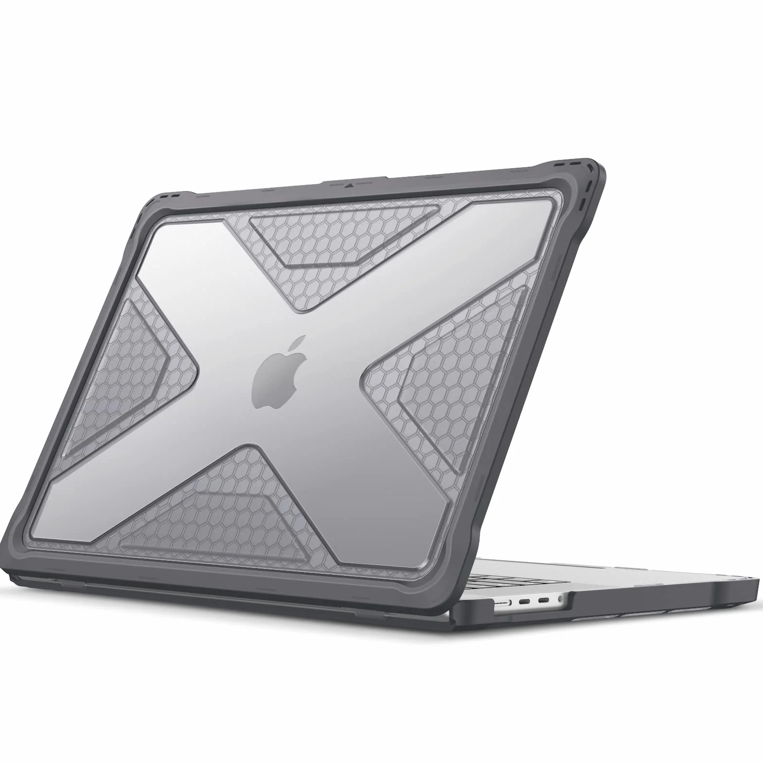 Fintie Etui kompatybilne z MacBook Pro 16" (wydanie 2023-2021), A2991, A2780, A2485, M3, M2, M1 Pro/Max, wytrzymałe etui ochronne z TPU, odporne na uderzenia etui kompatybilne z MacBook Pro 16, szare