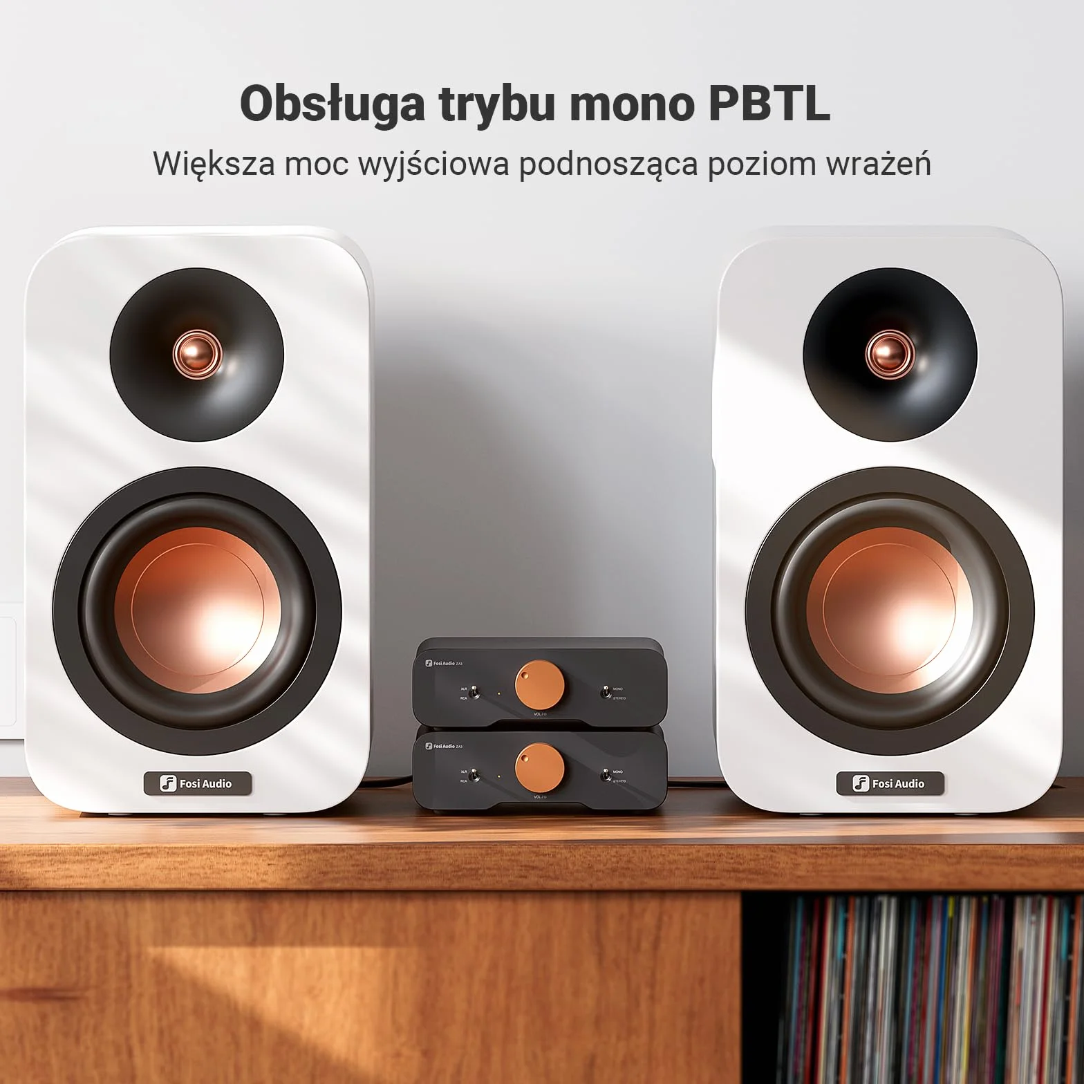 Fosi Audio ZA3 Zrównoważony Wzmacniacz Stereofoniczny Mini 2-Kanałowy TPA3255 48V
