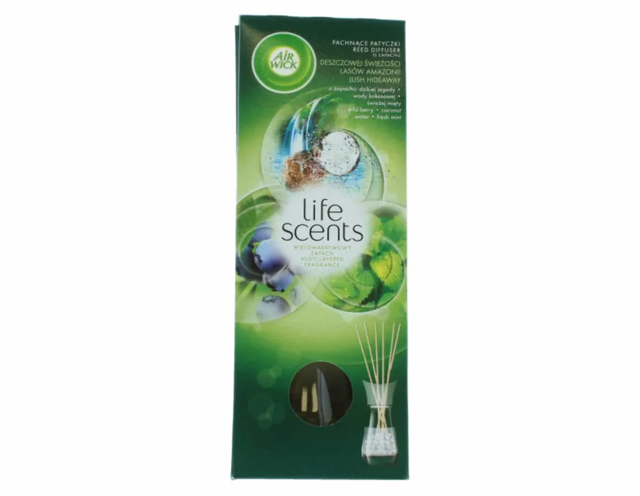 Air Wick Pachnące Patyczki Deszczowa Świeżość Lasów Amazonii/Lush Hideaway 30 ml
