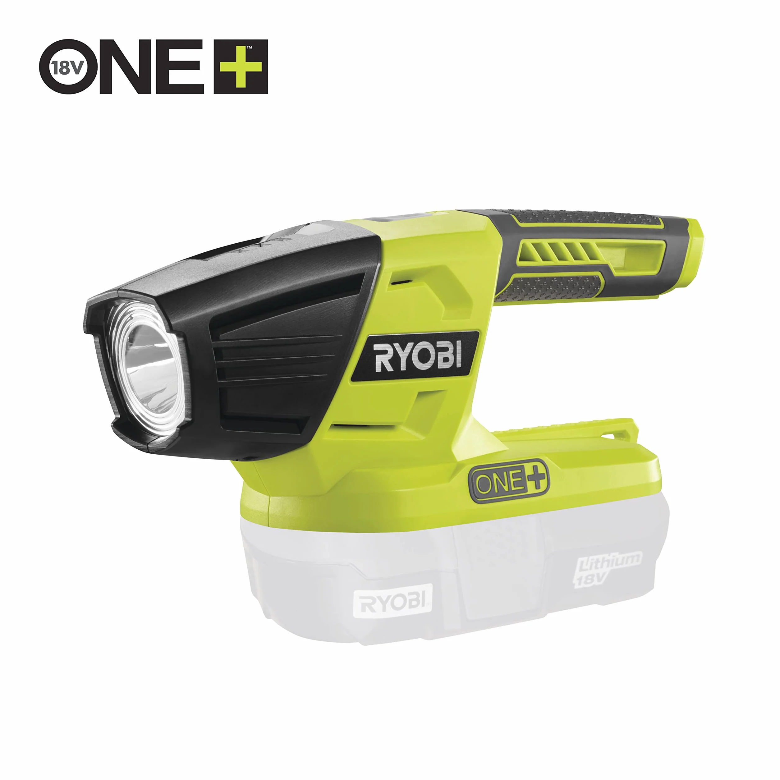RYOBI - Zestaw 4 narzędzi 18 V ONE+: wiertarka + wyrzynarka + piła tarczowa + lampa LED + 2 baterie 2,0 Ah + ładowarka, 1 duża torba transportowa