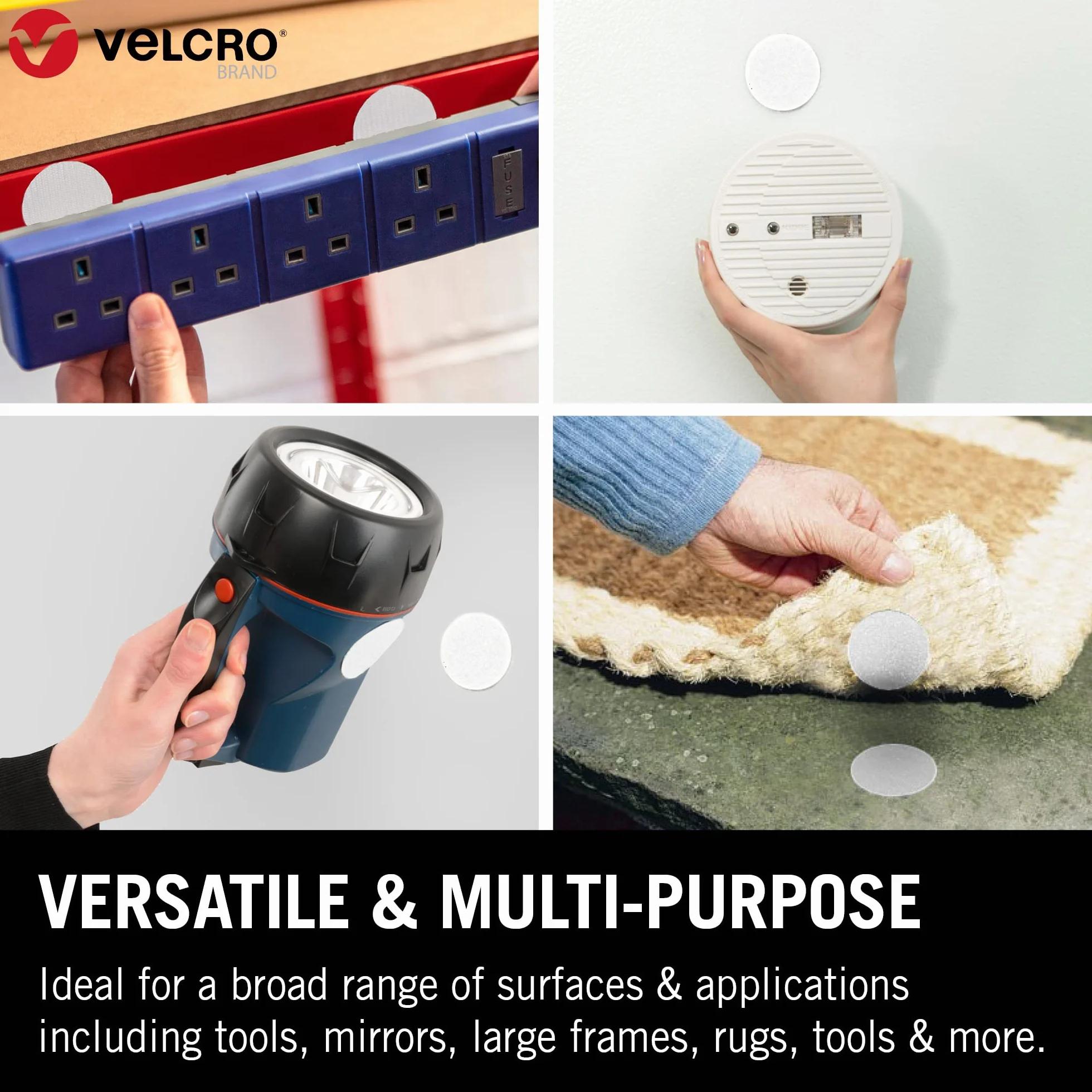 Velcro Heavy Duty Stick On Coins VEL-EC60249 Rzep, Biały, 45mm x 6 szt.
