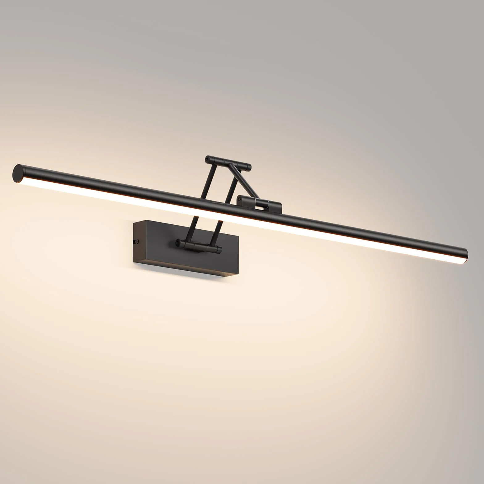Klighten Lampa lustrzana LED łazienkowa 70 cm, obrotowe lampy lustrzane do łazienki IP44, oświetlenie lustra łazienkowego 24 W 1650 lm, oświetlenie lustra łazienkowego LED