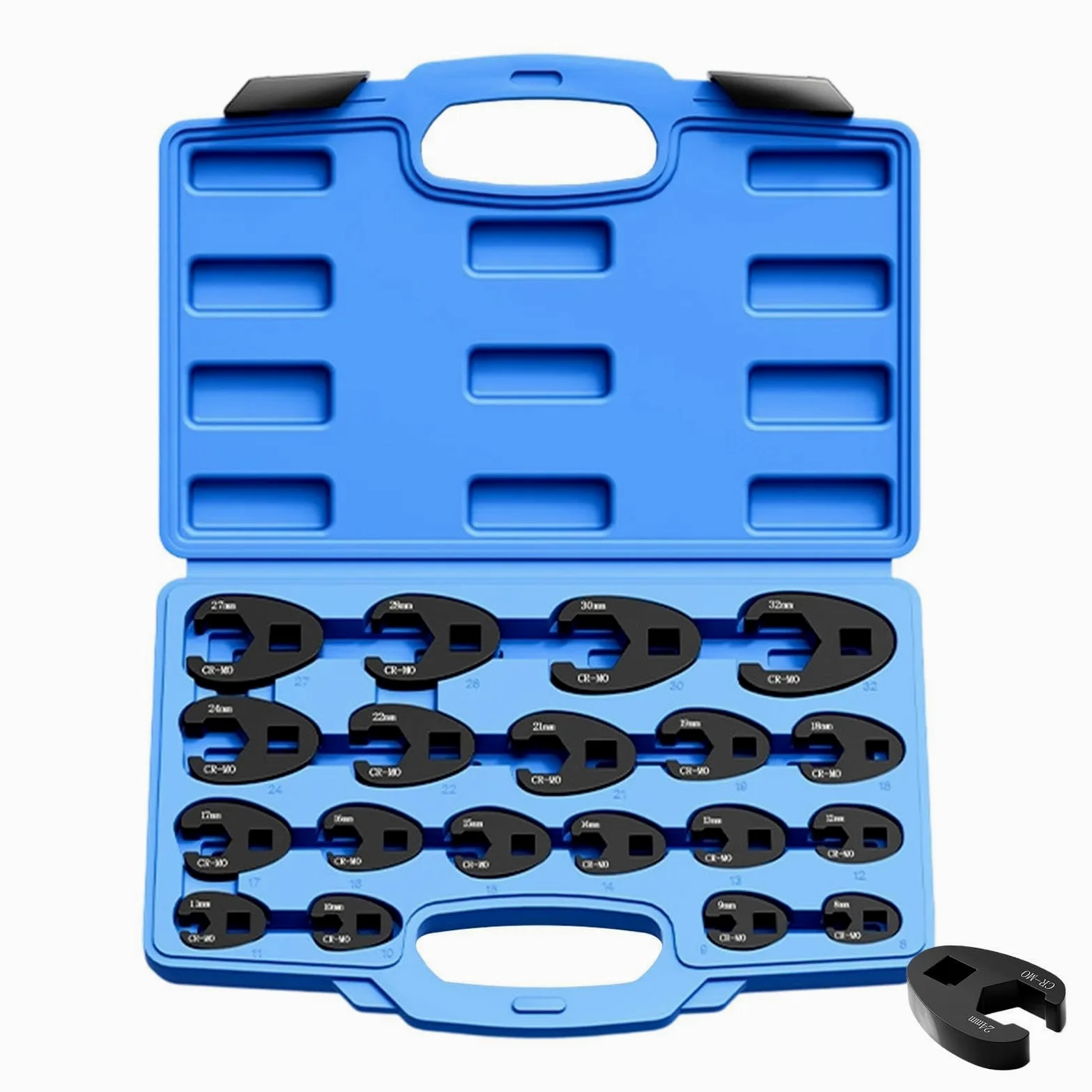 Zestaw kluczy crowsfoot metrycznych Nasadki oczkowe metryczne w kształcie U | Komplet Kurzych Łapek Do Nakrętek Kielichowych dla mechaników techników dom warsztat m