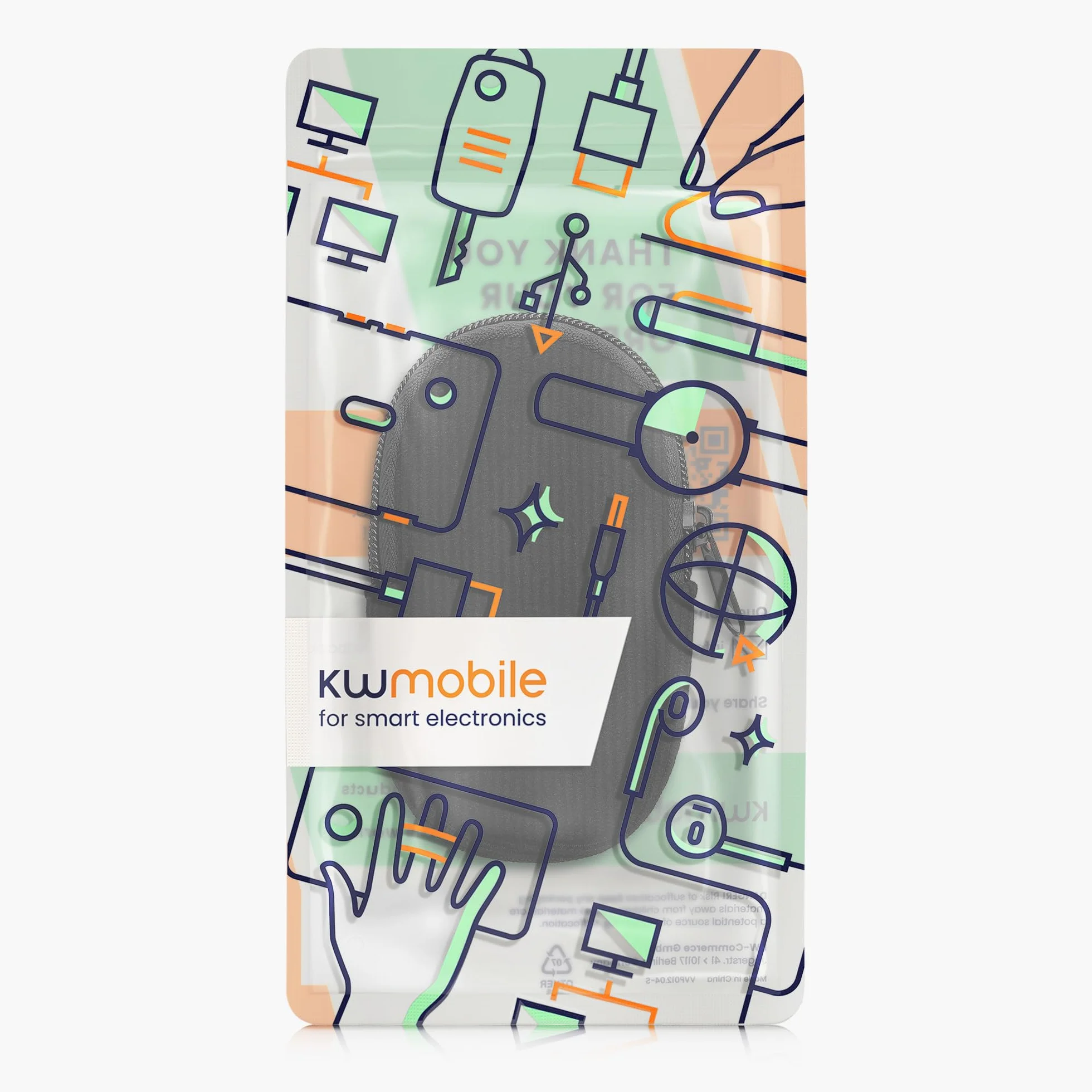 kwmobile Etui ochronne Apple Magic Mouse 1/2, neoprenowe, czarne