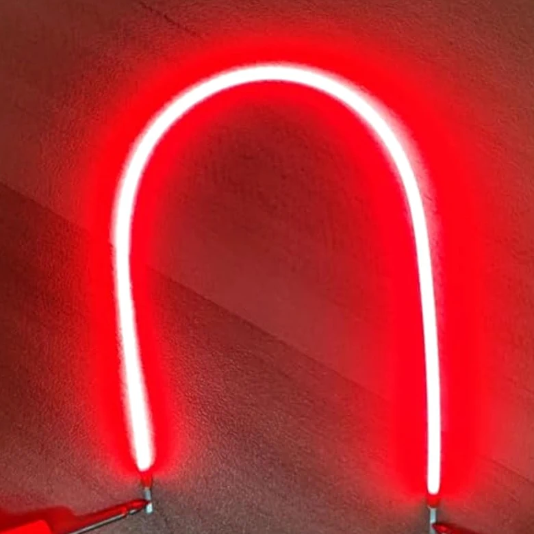 20 szt. elastyczny filament LED DC3V miękkie części filamentu DIY dioda żarowa elastyczny filament ręcznie robione zabawki i dekoracyjny design, czerwony, 300 mm (11,8 cala)