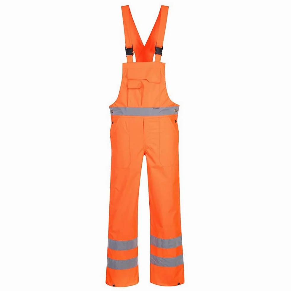 Portwest S388 Ogrodniczki ostrzegawcze nieocieplane, Pomaranczowy, Rozmiar L