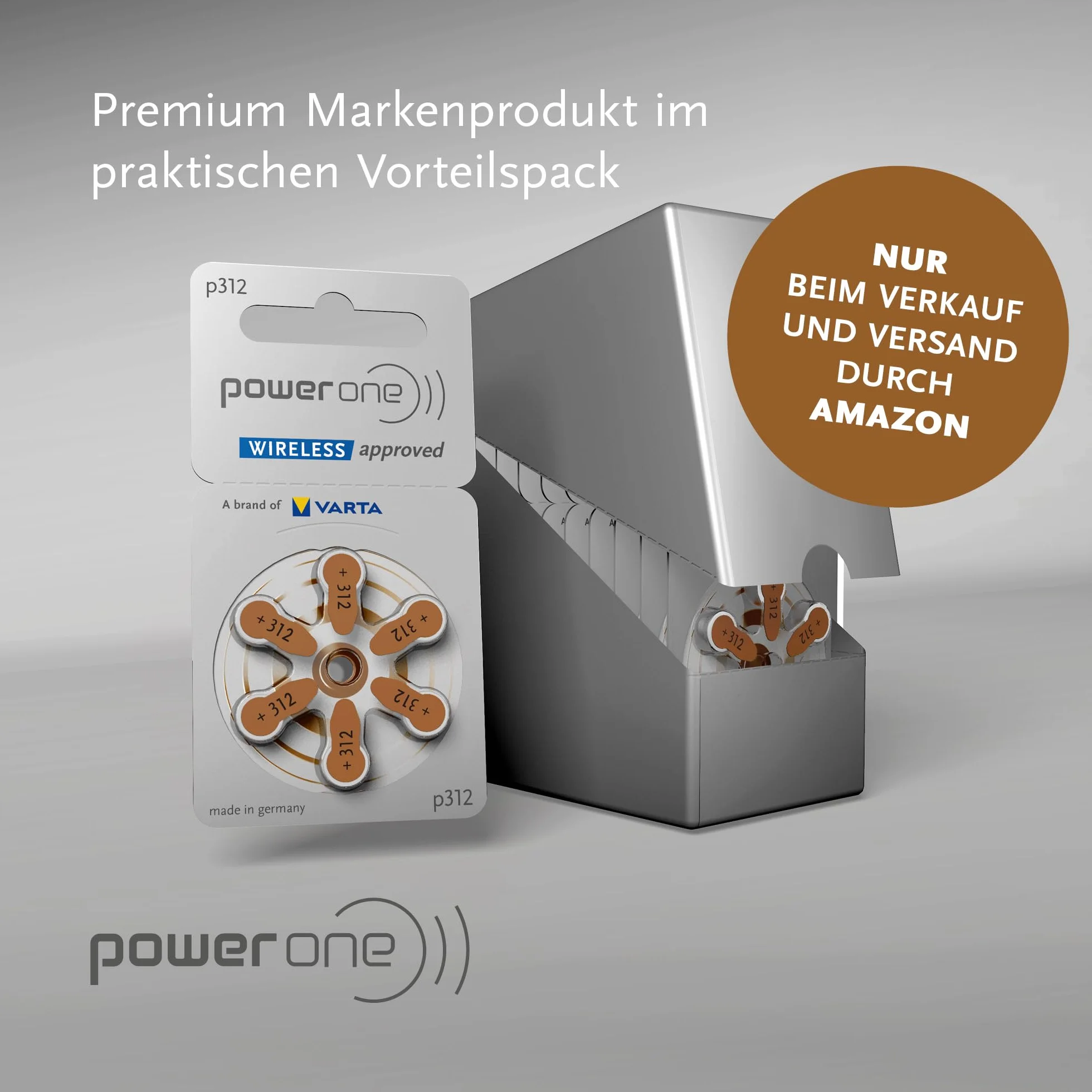 Varta P312 Powerone Bateria do Aparatów Słuchowych 1,4 V 180 Mah, 60 Sztuk