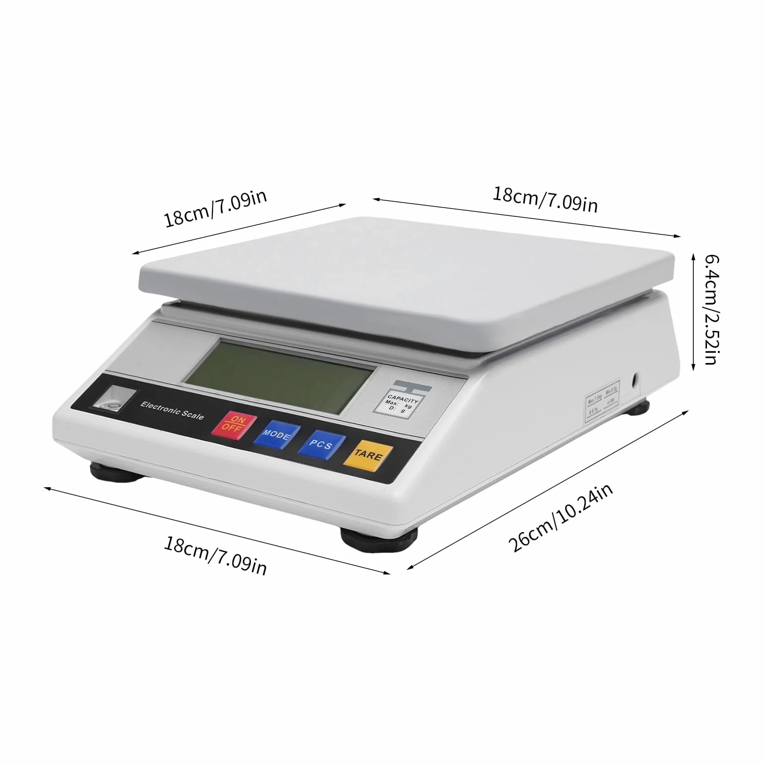 Waga elektroniczna, cyfrowa waga precyzyjna, 7,5 kg/0,1 g, waga kuchenna, waga laboratoryjna