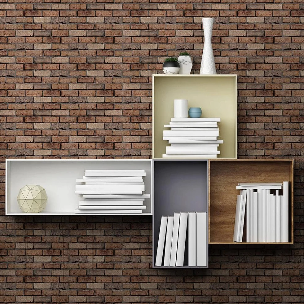 40 sztuk samoprzylepnych paneli ściennych 3D, 30 × 30 cm, panele ścienne z tworzywa sztucznego, panele ścienne PCW, tapeta z cegły do wnętrz, na zewnątrz, do pomieszczeń biurowych