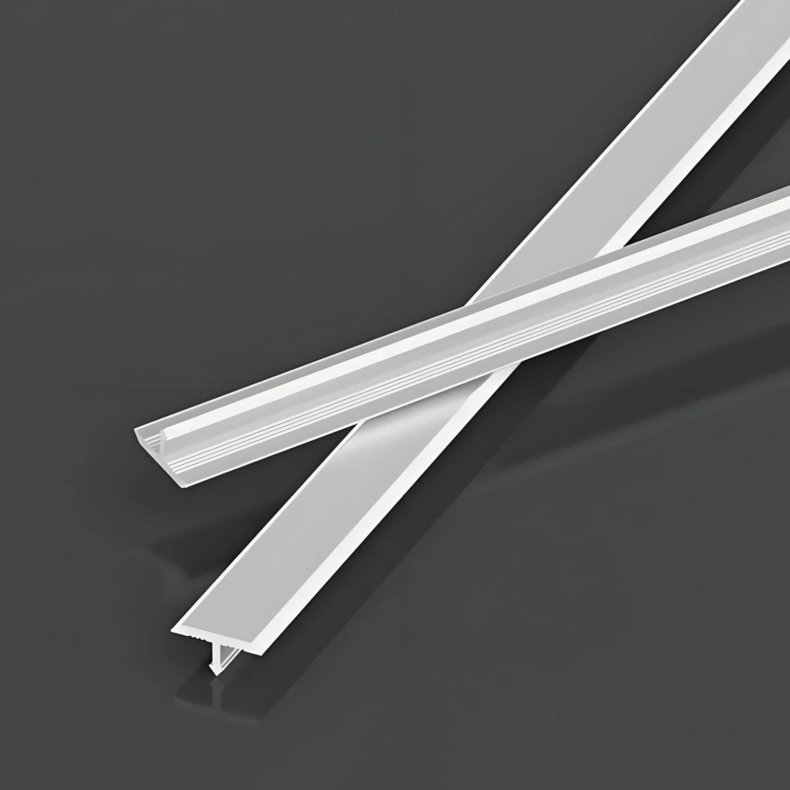 Aluminiowa listwa progowa T-Sd do laminatu i płytek z twardego drewna, długość 90 cm, 3 szt. (srebrna szer. 1,2 cm) - ochraniacz krawędzi