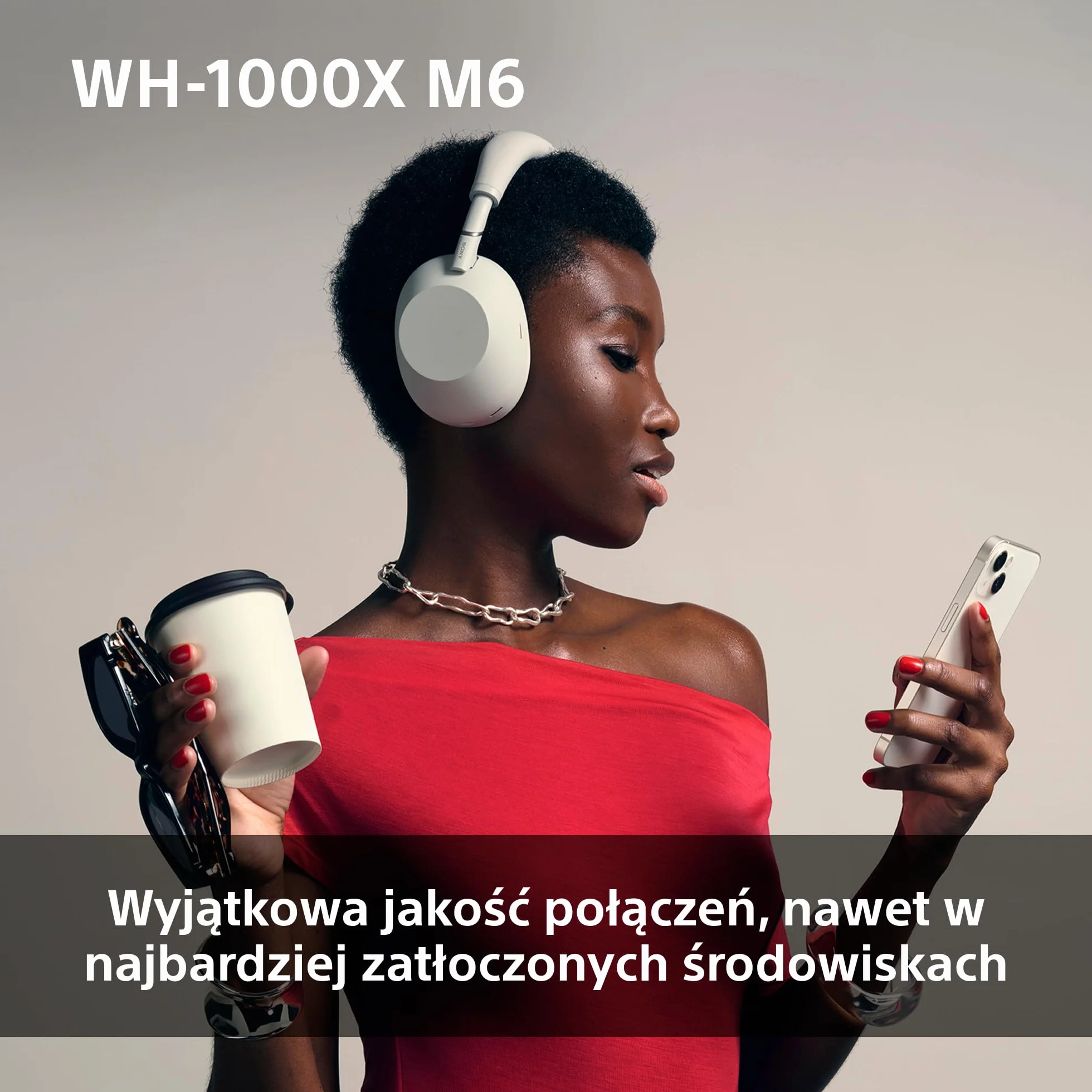 SONY WH-1000XM6 Flagowe bezprzewodowe słuchawki nauszne z redukcją szumów, wyjątkowy dźwięk Hi-Res, najwyższy komfort, składana konstrukcja, wytrzymałe etui, akumulator 30 HR, iOS i Android -granatowe