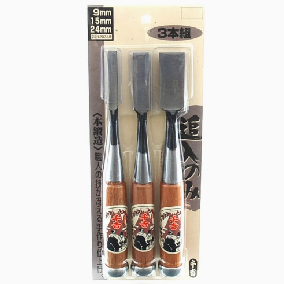 Senkichi Chisel Zestaw 3 szt. (9, 15, 24mm) (Japan Import)