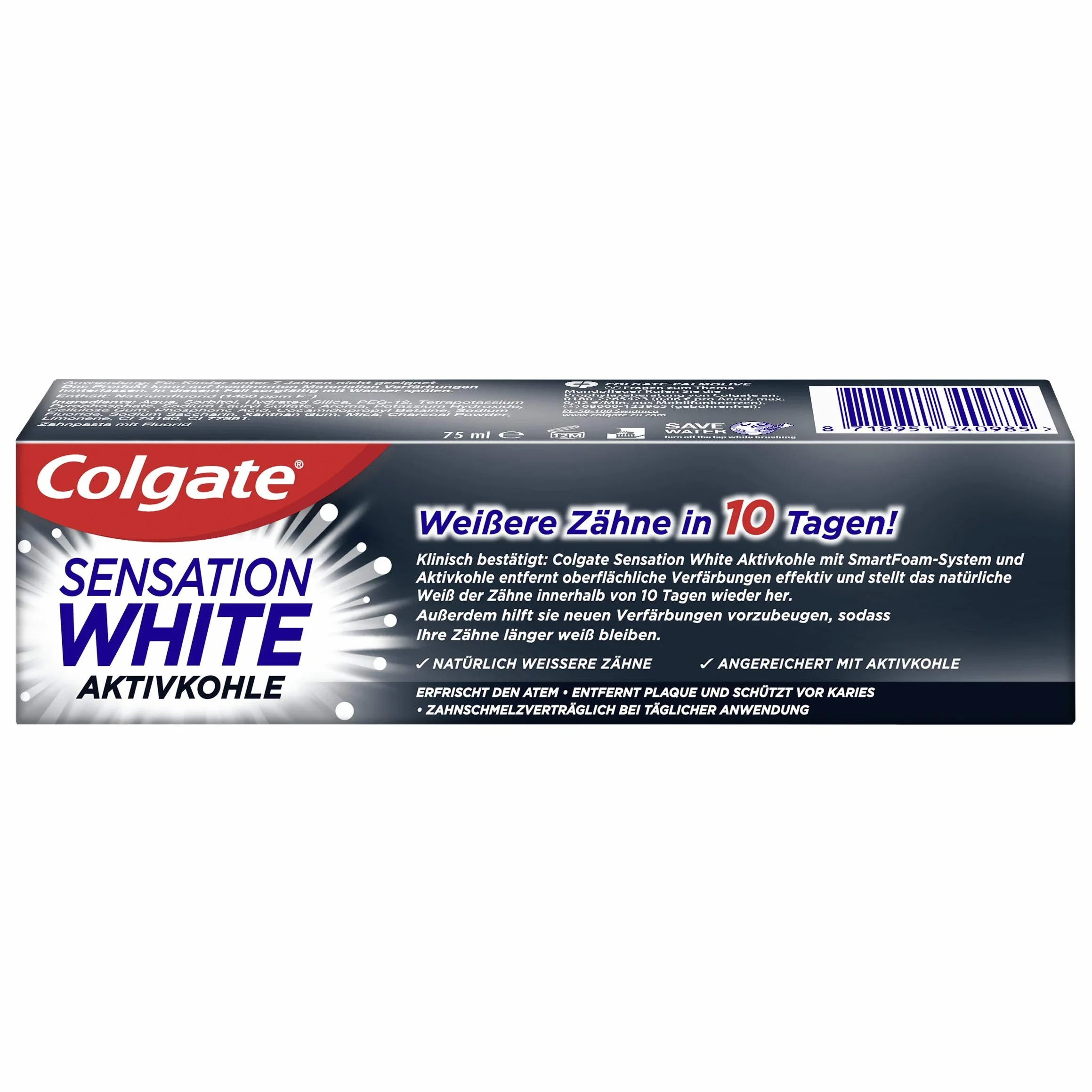 Colgate 61004077 Pasta do Zębów z Węglem Aktywnym, 75 ml