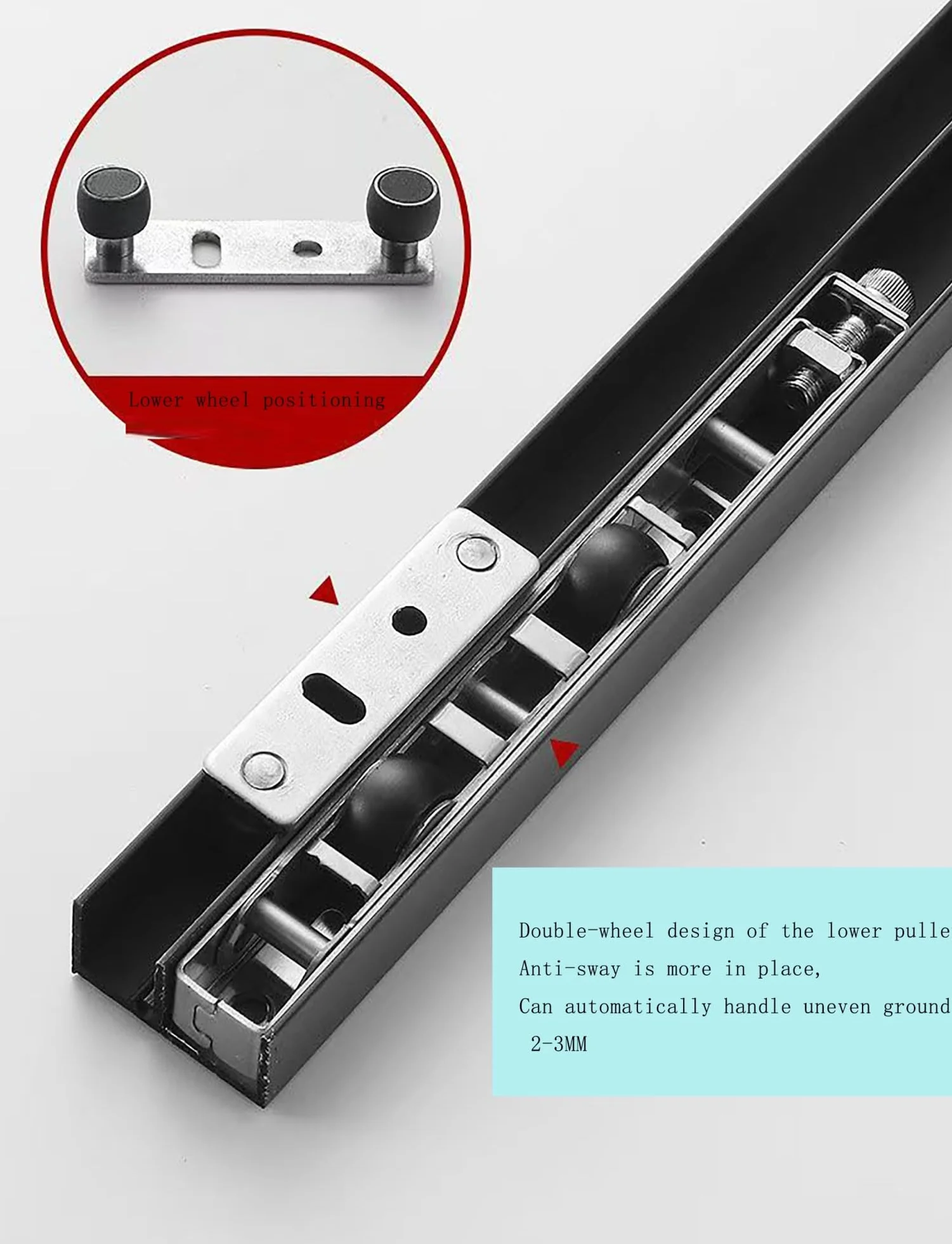 Drzwi przesuwne dwukierunkowe Ghost Door Hardware, bezszynowe, niewidoczne, do sypialni, ścianki działowej, przesuwne (150 cm/4,9 stopy)