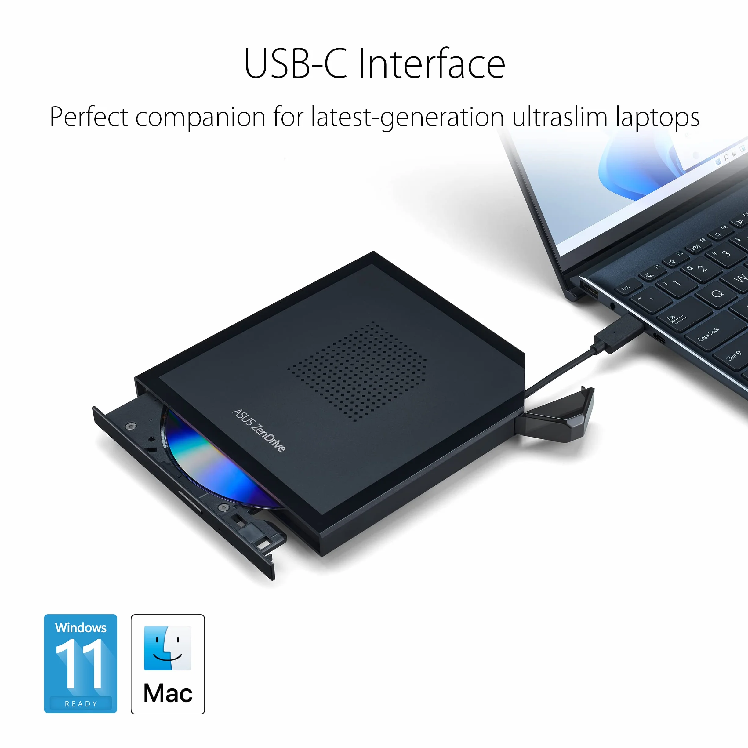 ASUS ZenDrive V1M (SDRW-08V1M-U) lecteur de disques optiques DVD±RW Noir