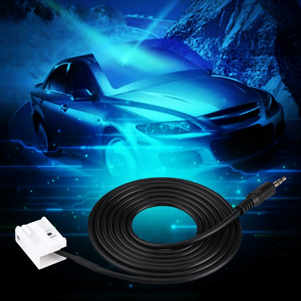 Keenso Samochodowy kabel audio AUX, kabel pomocniczy 149 cm 3,5 mm wtyczka jack z narzędziami do usuwania radia do Peugeo t 307 308 407 C2 Citroe n RD4