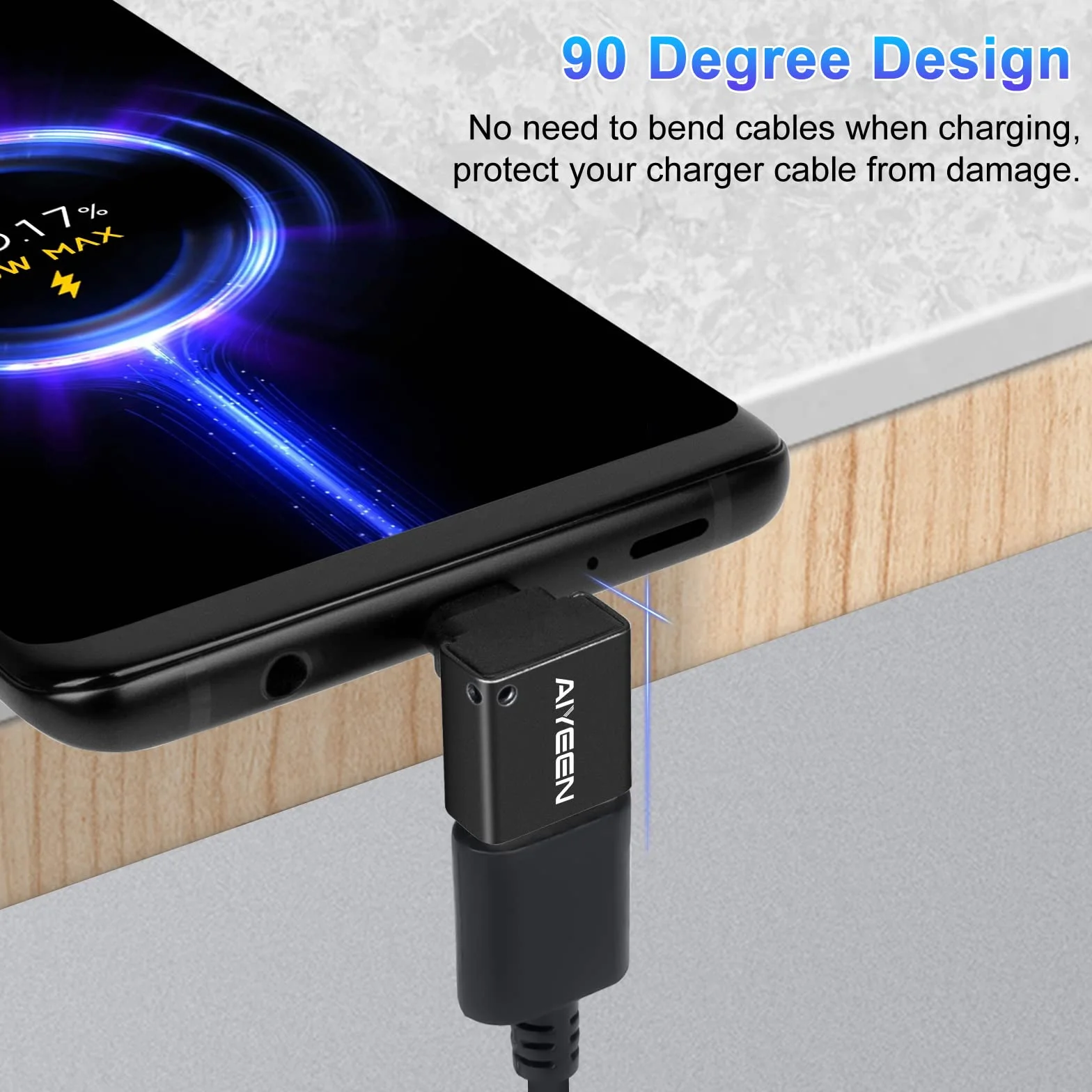 Adapter USB C na USB (2 sztuki), 90 stopni USB C męski na USB 3.0 żeński adapter OTG konwerter kompatybilny z MacBook Pro 2019/2018, Samsung i innymi urządzeniami USB-C, czarny