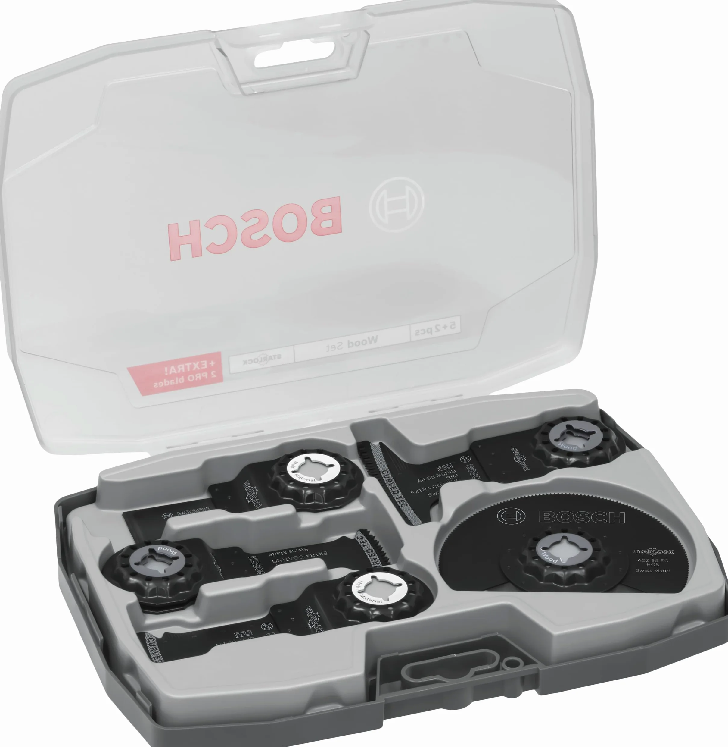 Bosch 7x Zestaw do drewna, 7 szt. (do Płyty powlekane tworzywem sztucznym, 210 x 120 mm, Professional Akcesoria Narzędzie wielofunkcyjne)