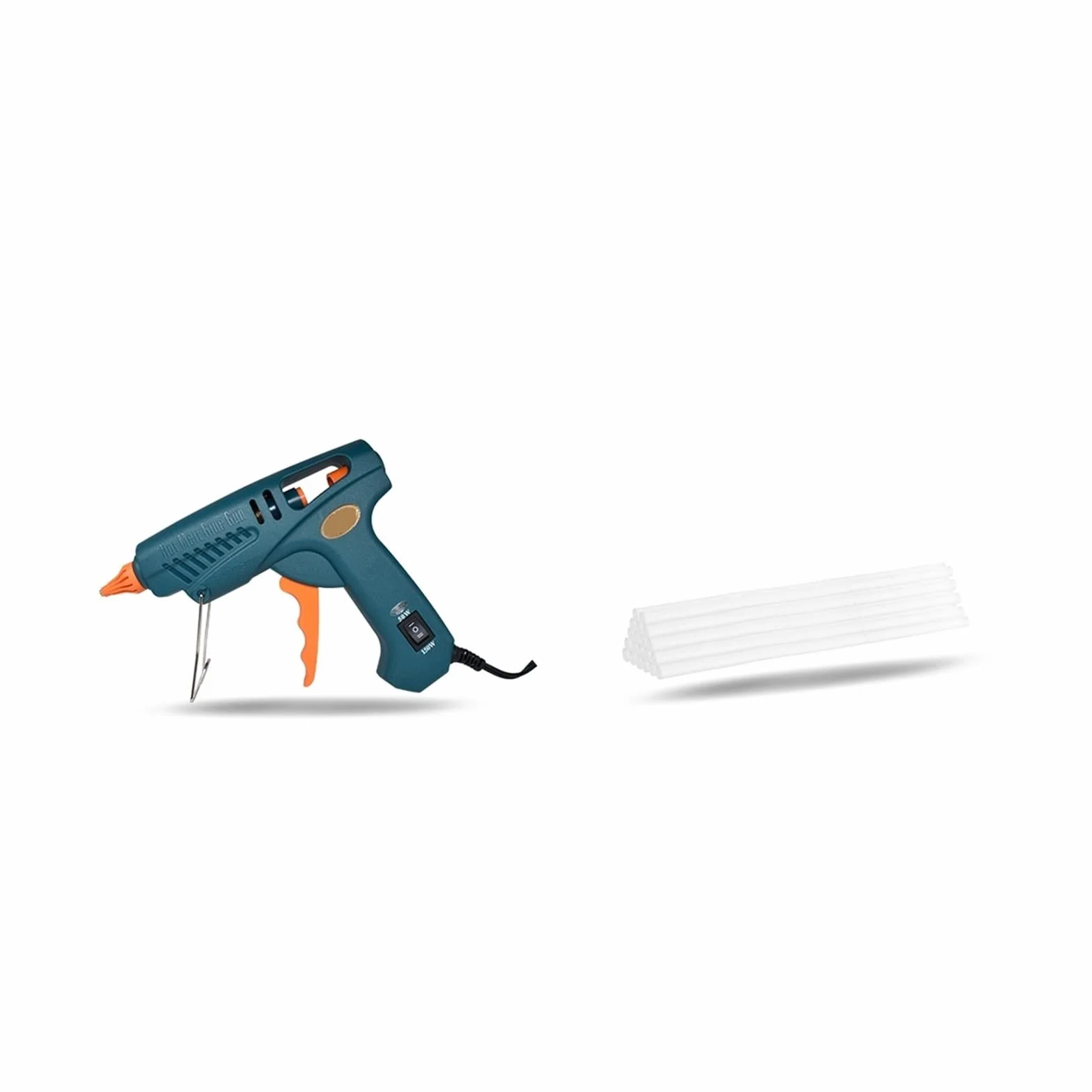 Pistolet Do Klejenia Na Gorąco 15 W 1 Zestaw Narzędzi Pistolet Do Silikonu 50W/OFF/150W Przełącznik Do Naprawy Rzemiosła DIY Użyj 11mm Klej W Sztyfcie Czysta Miedź Dysza Szybkie Nagrzewanie(SET-1)