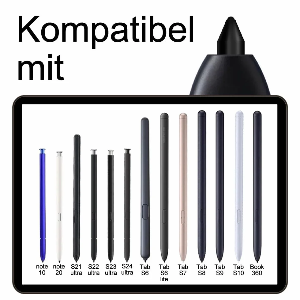 3 szt. S Pen Nibs do Samsung Galaxy S Pen Tips do Tab S10 / S9 /S8/ S7 / S6 / S24 / S25/S23 / S22 / S21 / Note 20 / Note 10 Wszystkie wersje (3 szt. czarne)