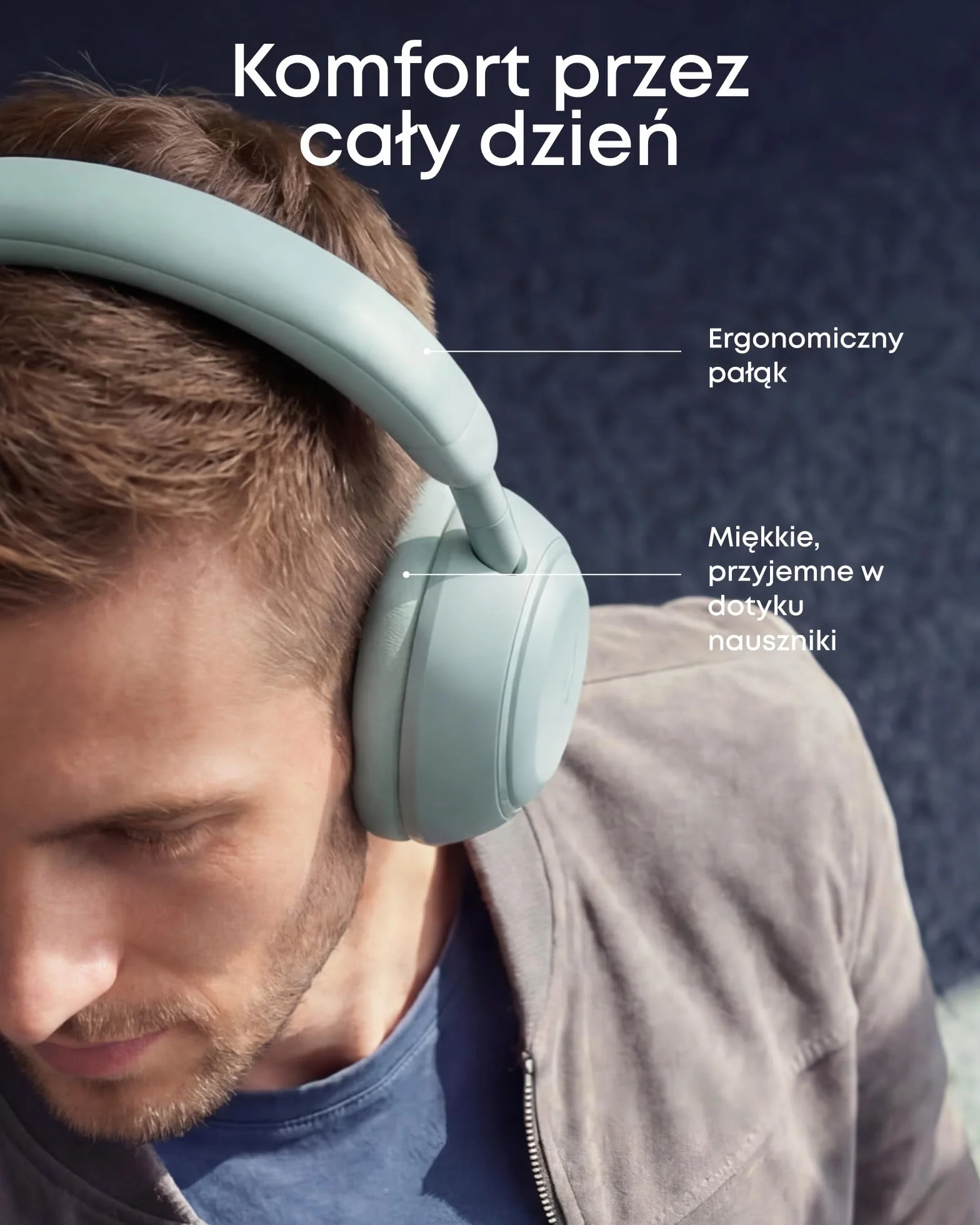 Soundcore Space 2 Słuchawki z aktywną redukcją szumów, 50h, LDAC, wysokiej rozdzielczości dźwięk