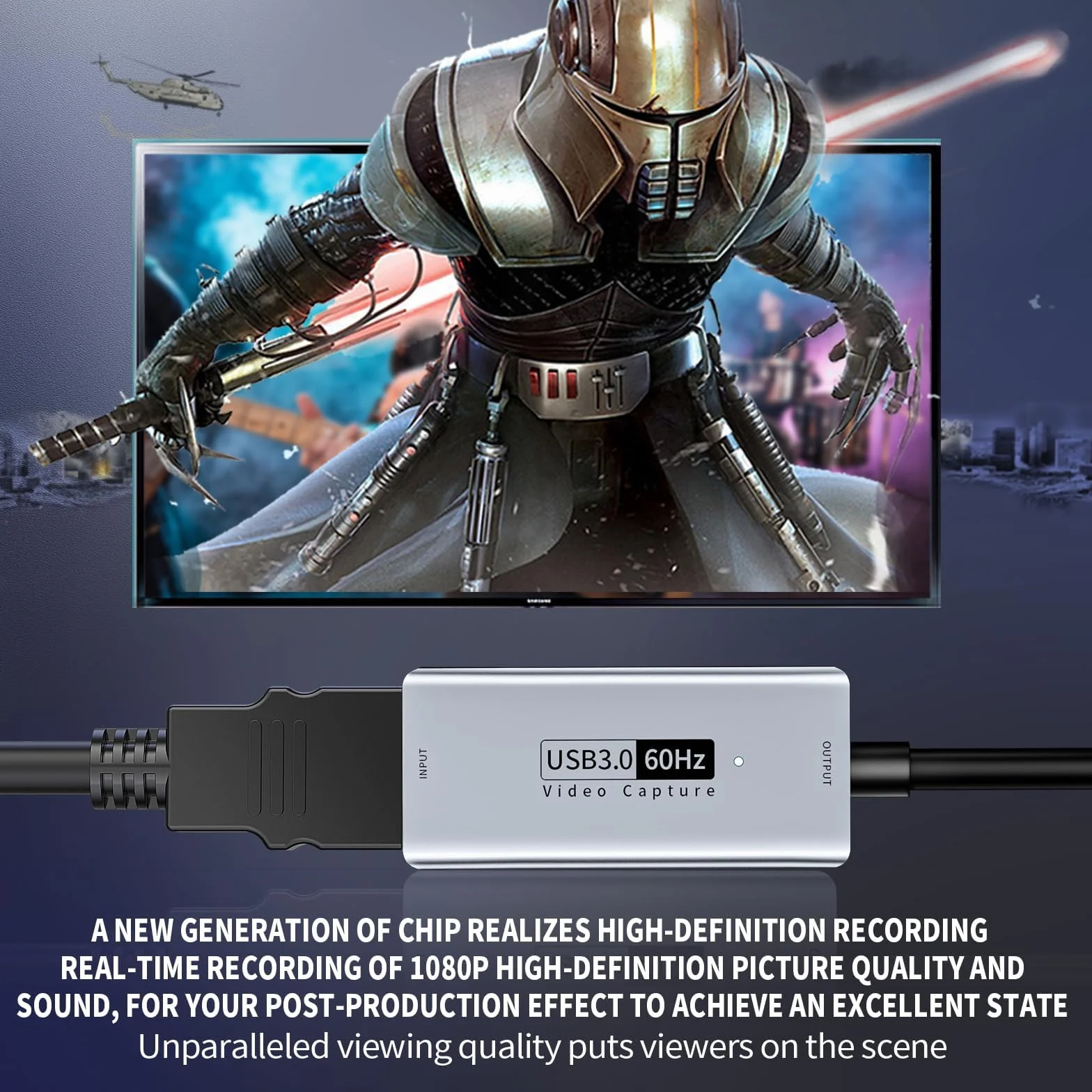 Newhope karta przechwytywania wideo, karta przechwytywania 4K HDMI na USB C 3.0, 1080p HD, 60 kl./s, na żywo i nagrywaj wideo, audio, do gier, przesyłania strumieniowego, nauczania, wideokonferencji
