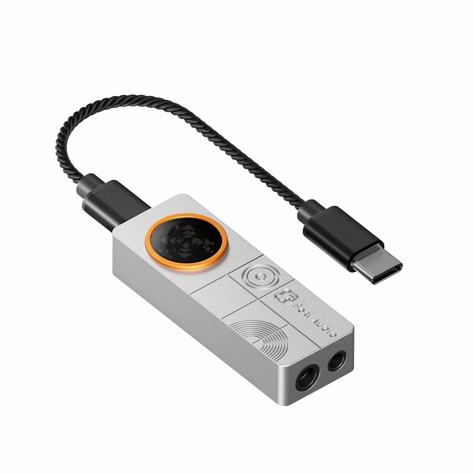 Fosi Audio DS3 USB-C DAC Amp Dongle,Przenośny Wzmacniacz Słuchawkowy z Przestrzennym Dźwiękiem 7.1 do gier, ES9039Q2M XMOS POWERED,3,5mm Pojedyncze 4,4mm Zbalansowane, do PC/Telefonu/PS5/Switch-Biały