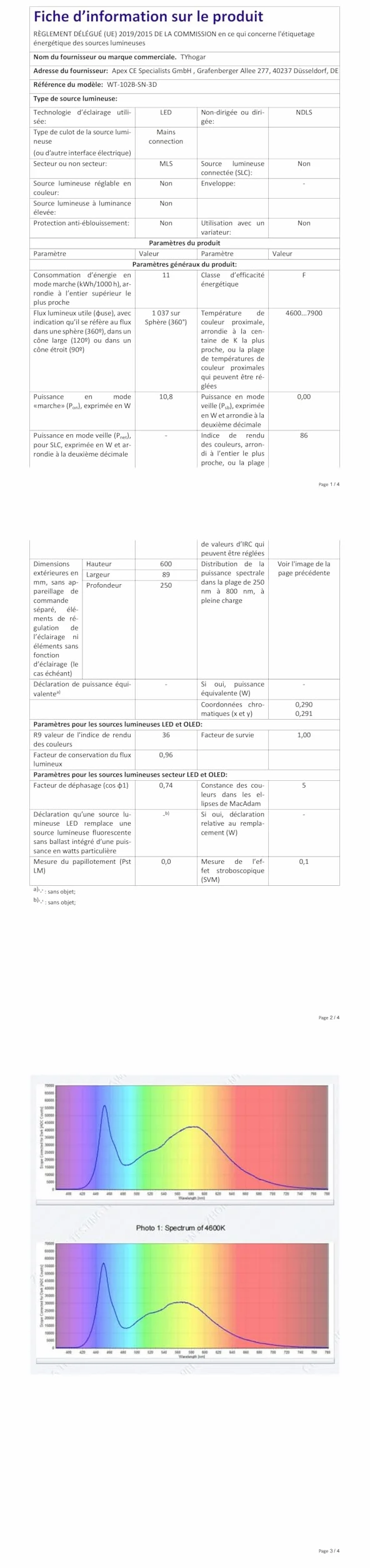 Mosiężna lampa ścienna LED 8W IP44 40cm 3000K z przełącznikiem regulowane ramię