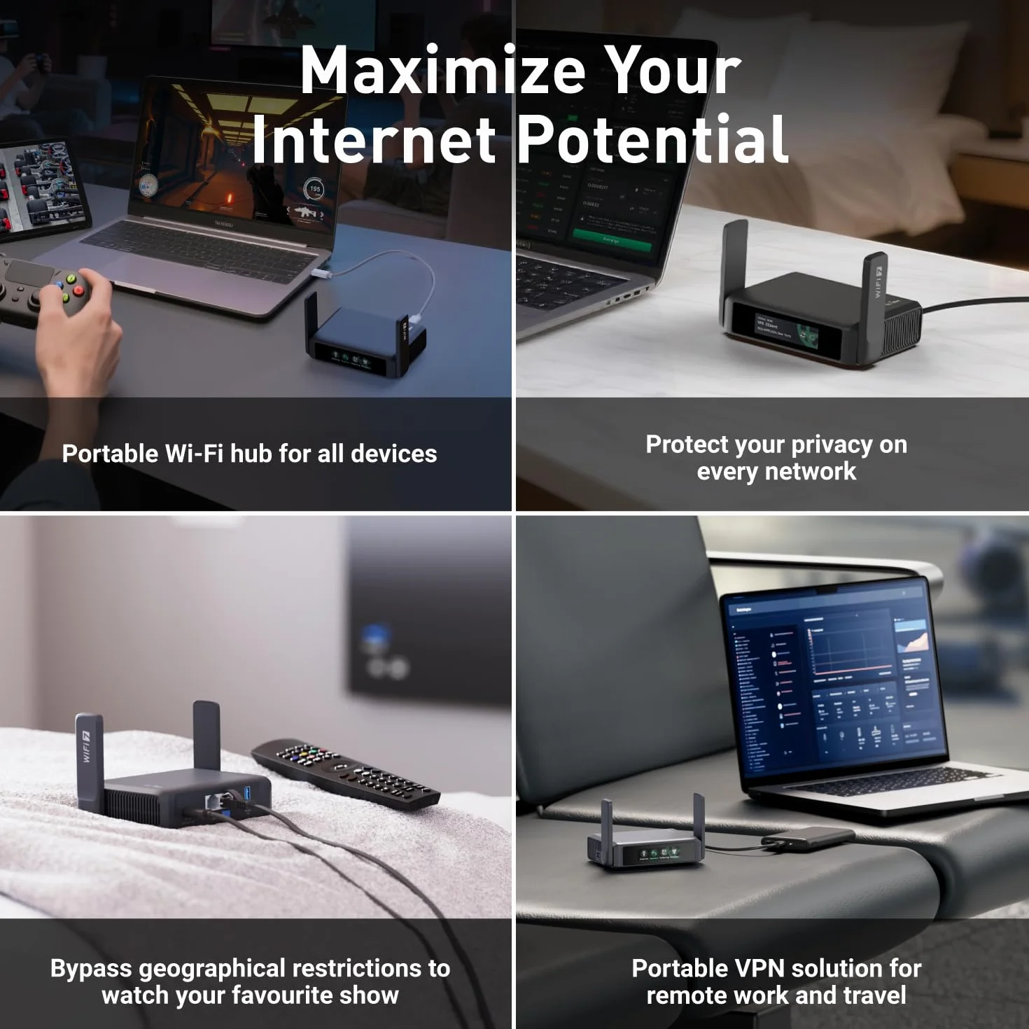 GL.iNet GL-BE3600 Slate 7 Przenośny Router Podróżny Wi-Fi 7 Gigabit OpenVPN Wireguard