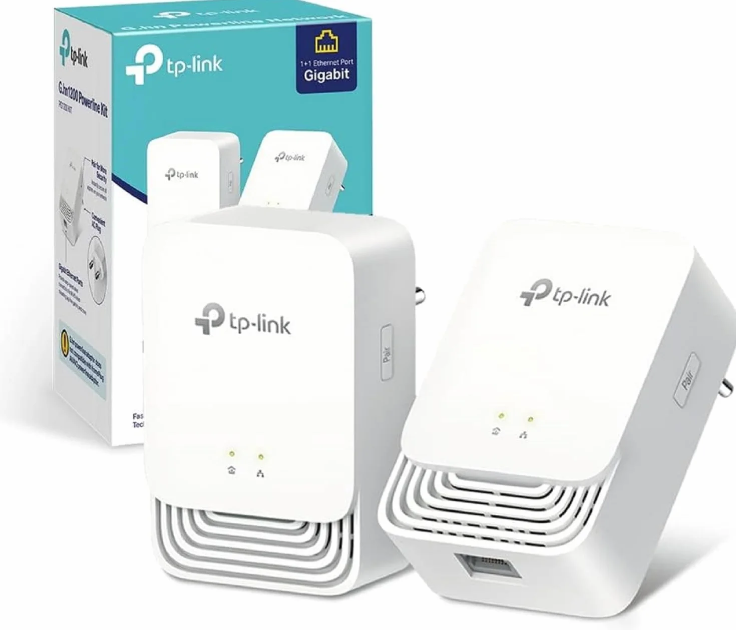 TP-Link PG1200 KIT, Zestaw Powerline G.hn1200, 1 port Gigabit Ethernet, Plug and Play, Transmisja danych przez sieć elektryczną do 300 m, Tryb oszczędzania energii, Stabilne połączenie bez kabli LAN