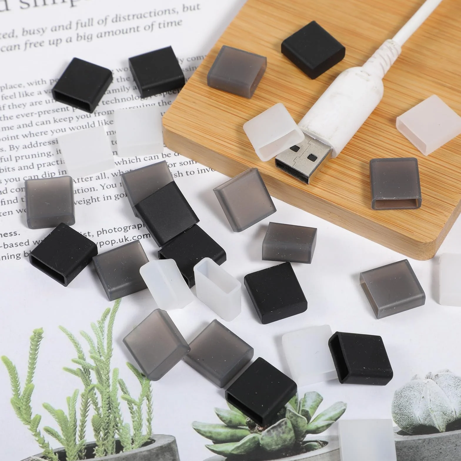 Nasadka ochronna USB, 30 sztuk, pyłoszczelna wtyczka USB-A, ochrona przed kurzem