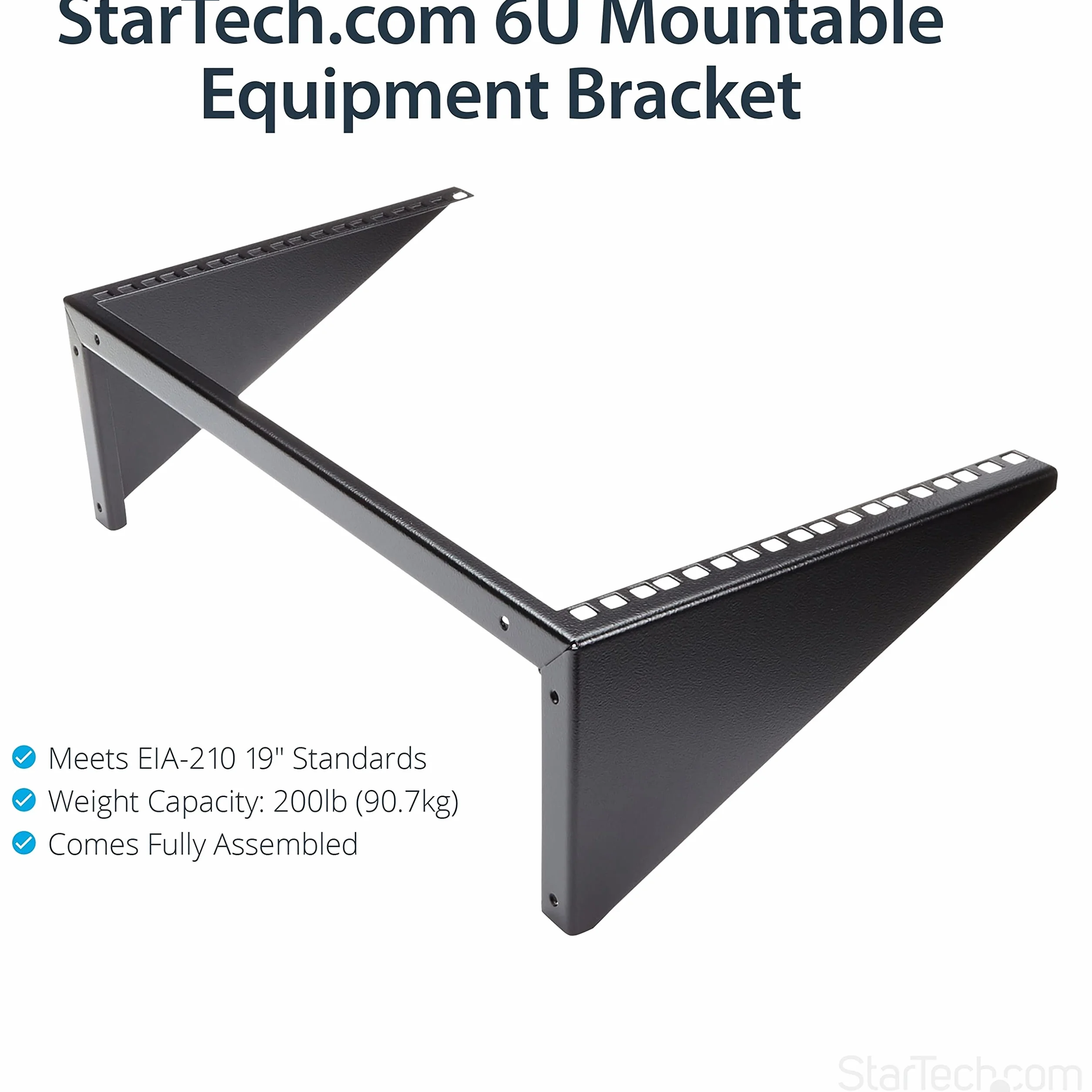 StarTech.com Uchwyt ścienny 6U 49 cali stalowy pionowy montażowy do urządzeń sieciowych RK619WALLV