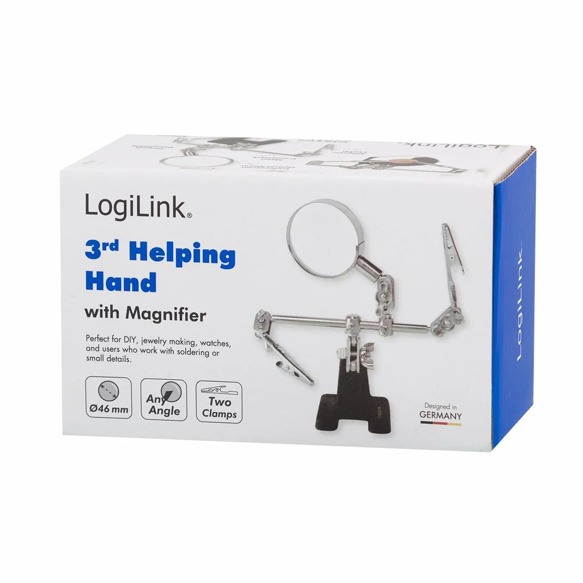 LogiLink WZ0034 pomocna ręka z lupą i elastycznymi zaciskami