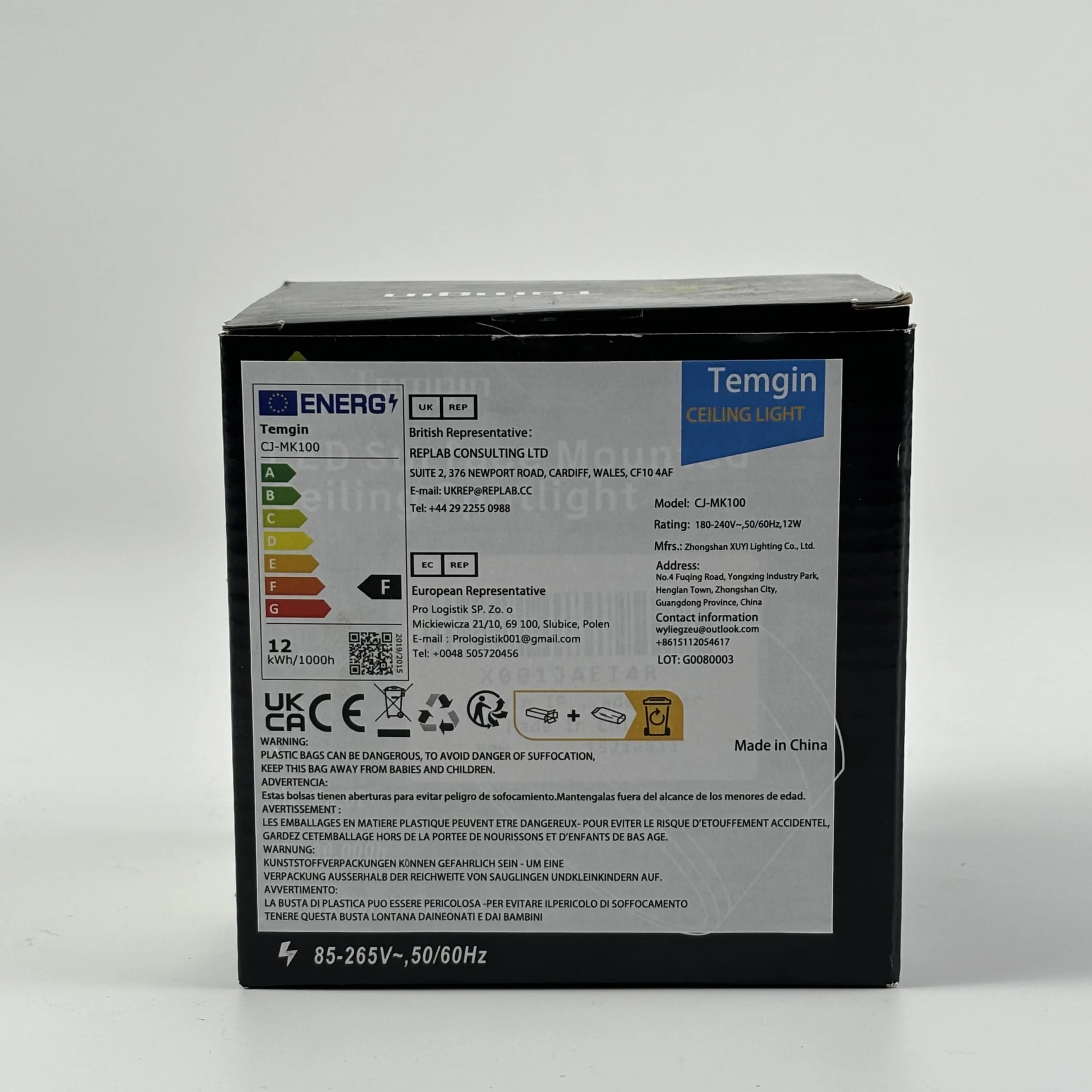 Punktowy Plafon LED 12W Barwa Ciepła Biała Okrągły IP65 Kolor Czarny Montaż Natynkowy Bez Wiercenia CRI82 Design Minimalistyczny Do Łazienki Korytarza Przedpokoju Kuchni Na Zewnątrz Średnica 10 cm