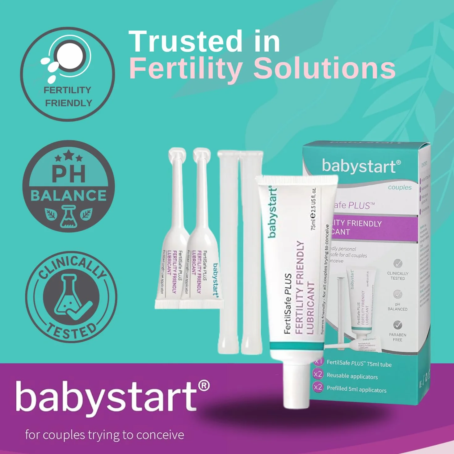 FertilSafe Plus - lubrykant do płodności 75 ml, 2 aplikatory, naturalny, bez parabenów