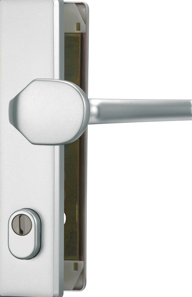 ABUS Okucie ochronne do drzwi HLZS814 F1 aluminium z ochroną cylindra kwadratowe 20351