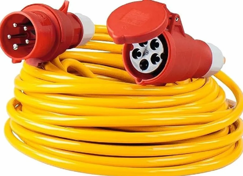 as - Schwabe Przedłużacz CEE, 25 m, 400 V / 16 A, K35 AT-N07 V3V3-F 5G2,5, IP44, nadaje się do użytku na zewnątrz, komercyjny, plac budowy, bezpieczny kolor pomarańczowy, wyprodukowano w Niemczech,