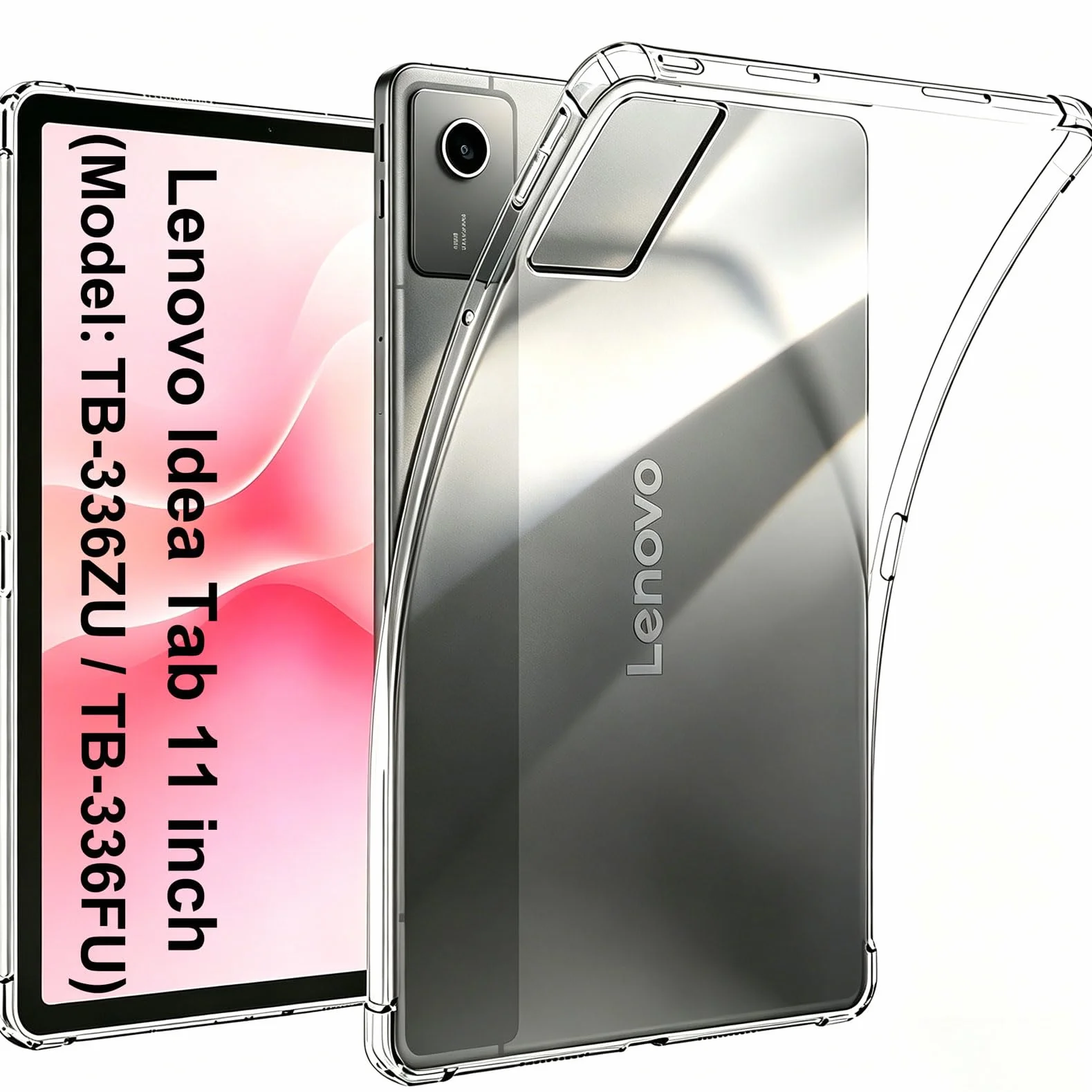 easyBee Etui kompatybilne z Lenovo Idea Tab 11 cali, ultra cienkie, silikonowe, odporne na uderzenia etui ochronne z tworzywa TPU do tabletu Idea Tab 11" - przezroczyste