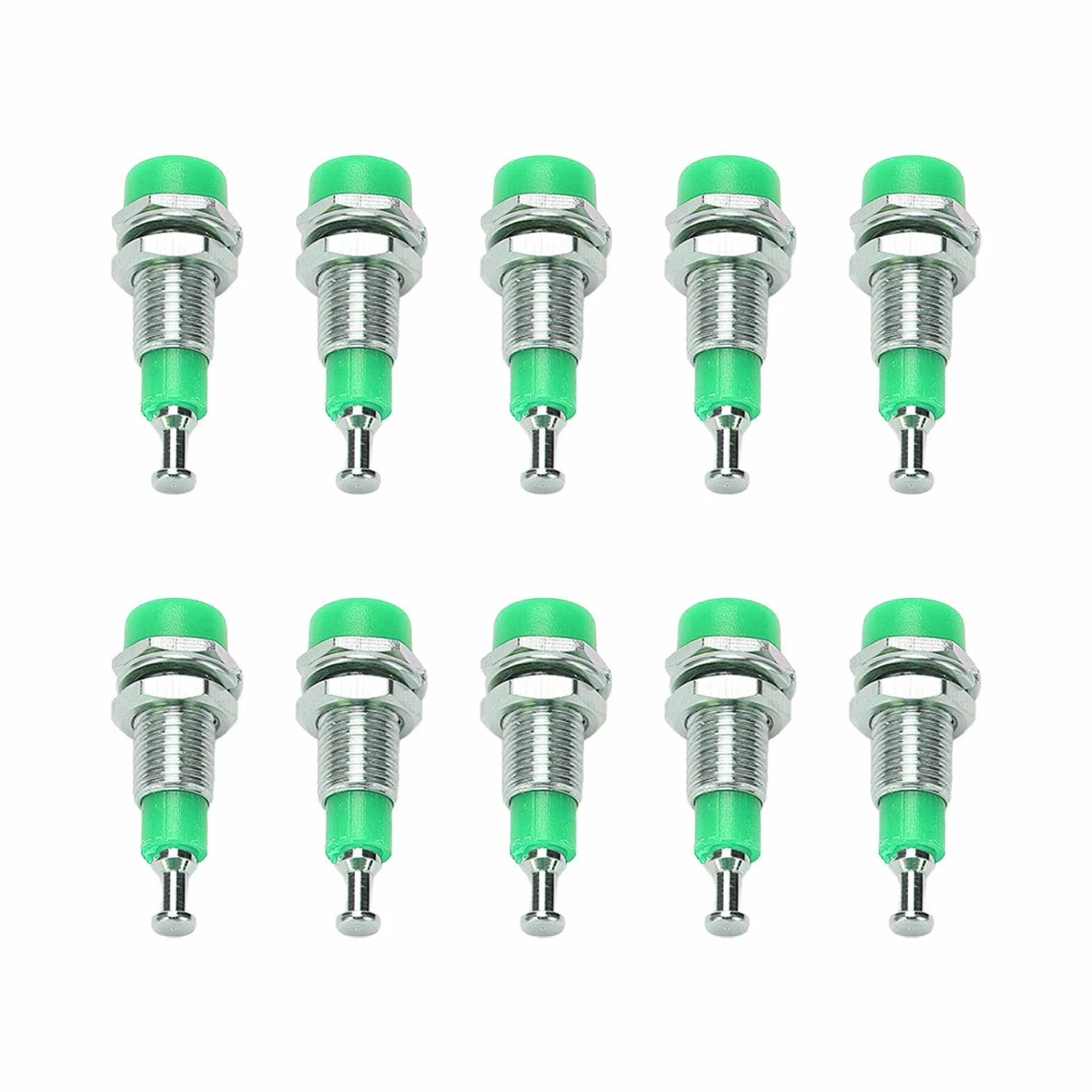 Gniazdo Bananowe 2mm żeńskie Panel 10 Sztuk Złącza DIY Adaptery Montażu Zielony