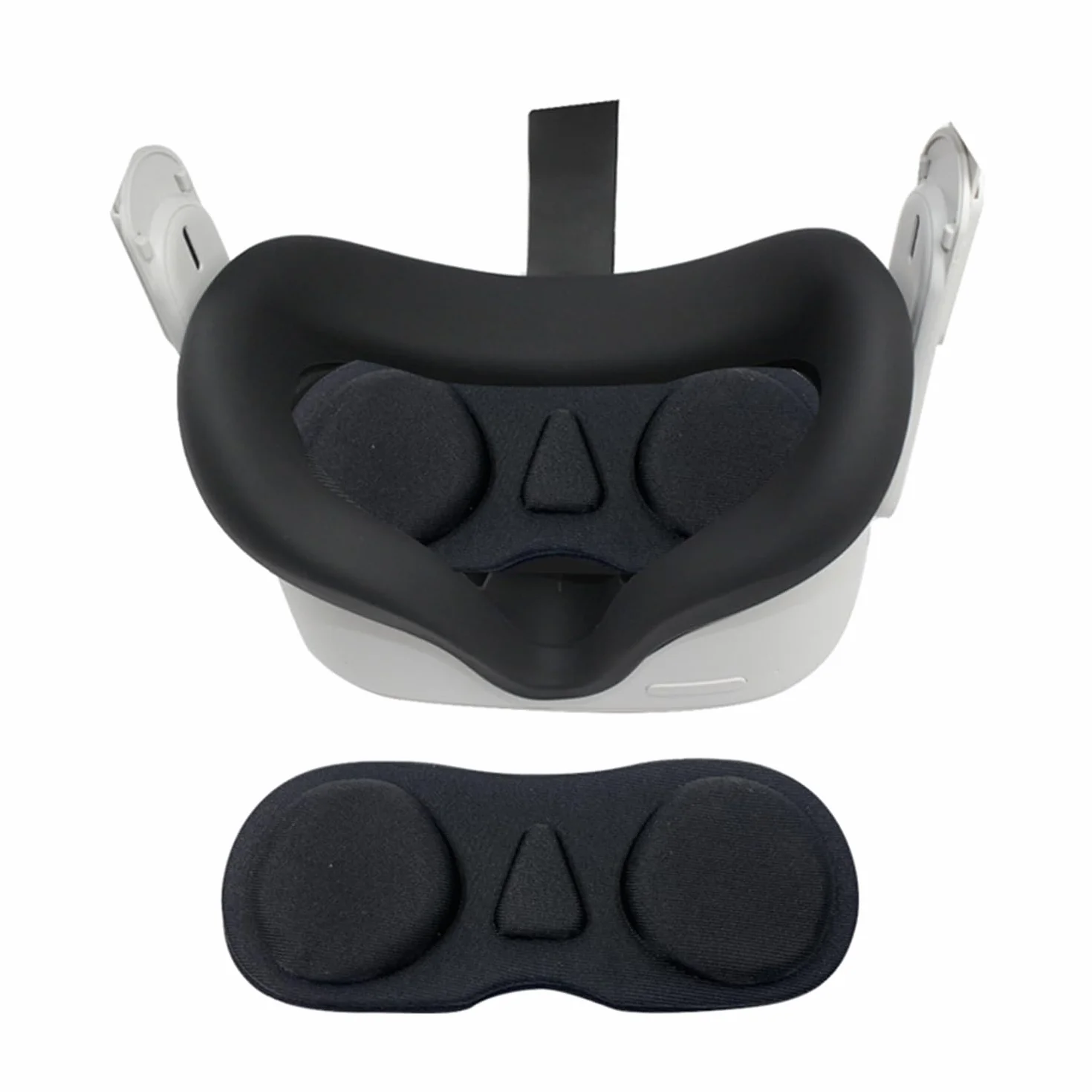 Osłona obiektywu VR na słuchawki, gąbka ochronna do soczewek VR, kompatybilna z Quest 3 i kompatybilna z Quest 2, odporna na zarysowania pyłoszczelna osłona ochronna do Oculus Quest 2 (czarna)