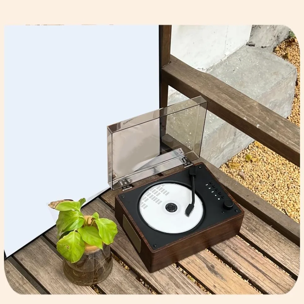 Retro odtwarzacz CD Akumulatorowy Obsługa CD BT USB 3.5mm AUX Przenośny odtwarzacz CD Zgodny z Bluetooth 5.0 Domowy odtwarzacz muzyki B
