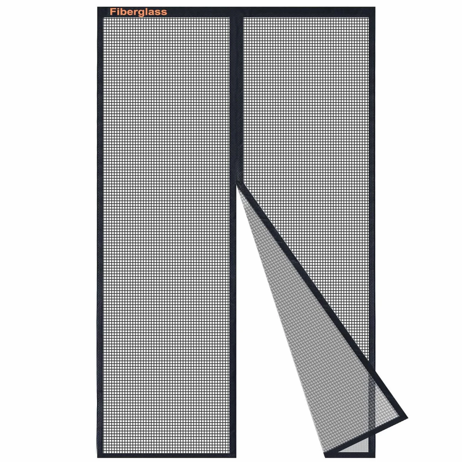 Risareyi Magnetyczna moskitiera do drzwi z włókna szklanego Super wytrzymała czarna siatka 170 x 230 cm moskitiera drzwi przeciw komarom, na balkon salon sypialnia, łatwy montaż
