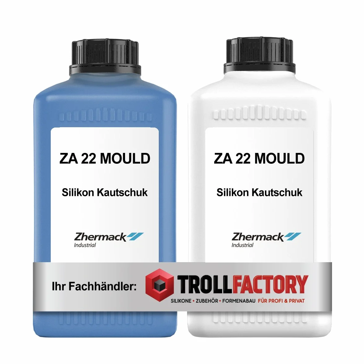Kauczuk silikonowy ZA 22 MOULD Shore twardość 22 niebieski miękki silikon dublujący 1:1 płynny 2 kg