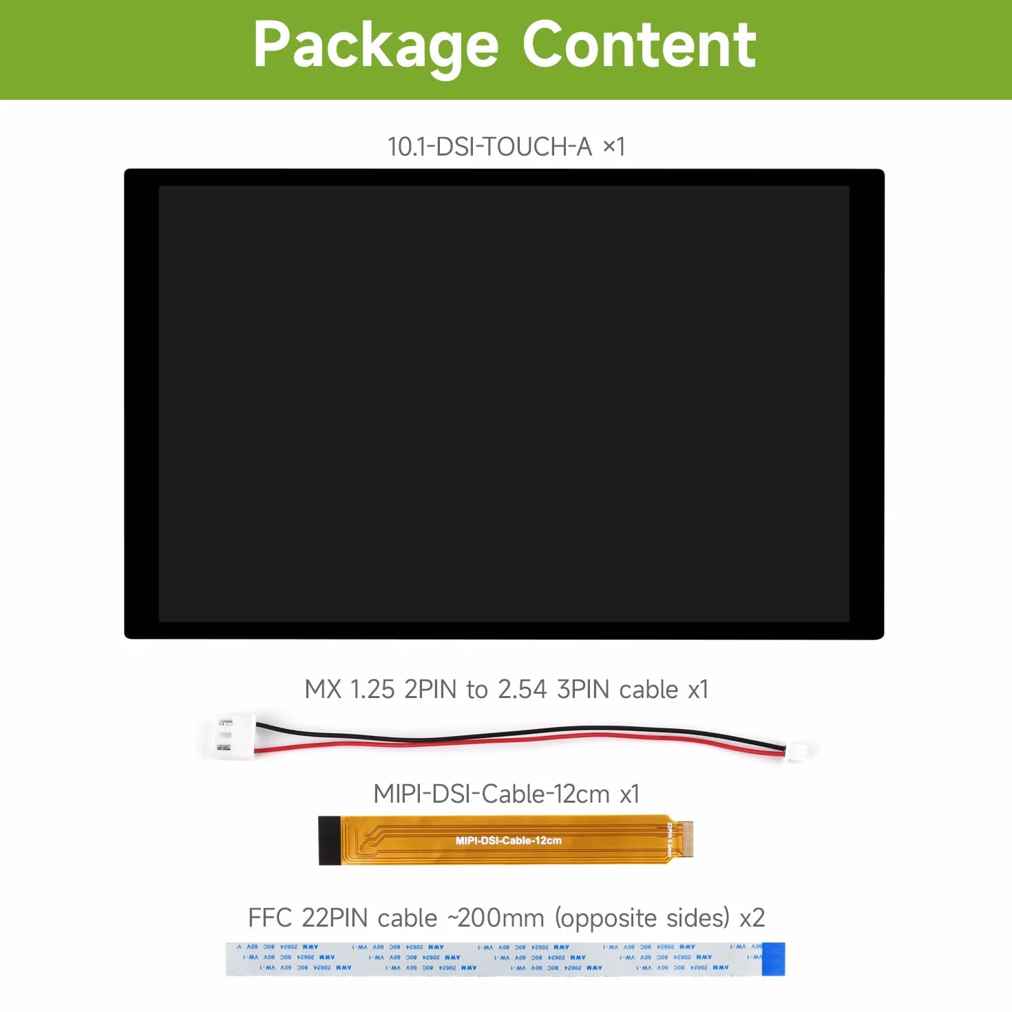 Waveshare 10.1inch DSI Capacitive Touch Display, 800x1280, IPS Panel, Optical Bonding Toughened Glass Panel, 10-Point Touch, for Raspberry Pi/RK3576/RK3506/ESP32-P4