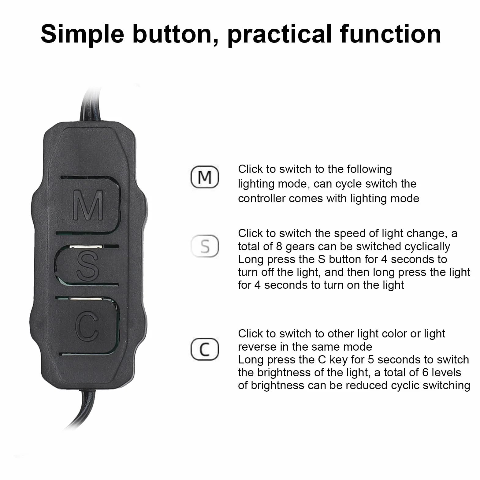 Kontroler ARGB 5V 3-pinowy Zasilacz SATA ARGB Light Stripe Remote Controller, ARGB PC Fans Kit Controller for PC Rainbow LED Strip, Komputerowe Wentylatory ARGB (BLACK)