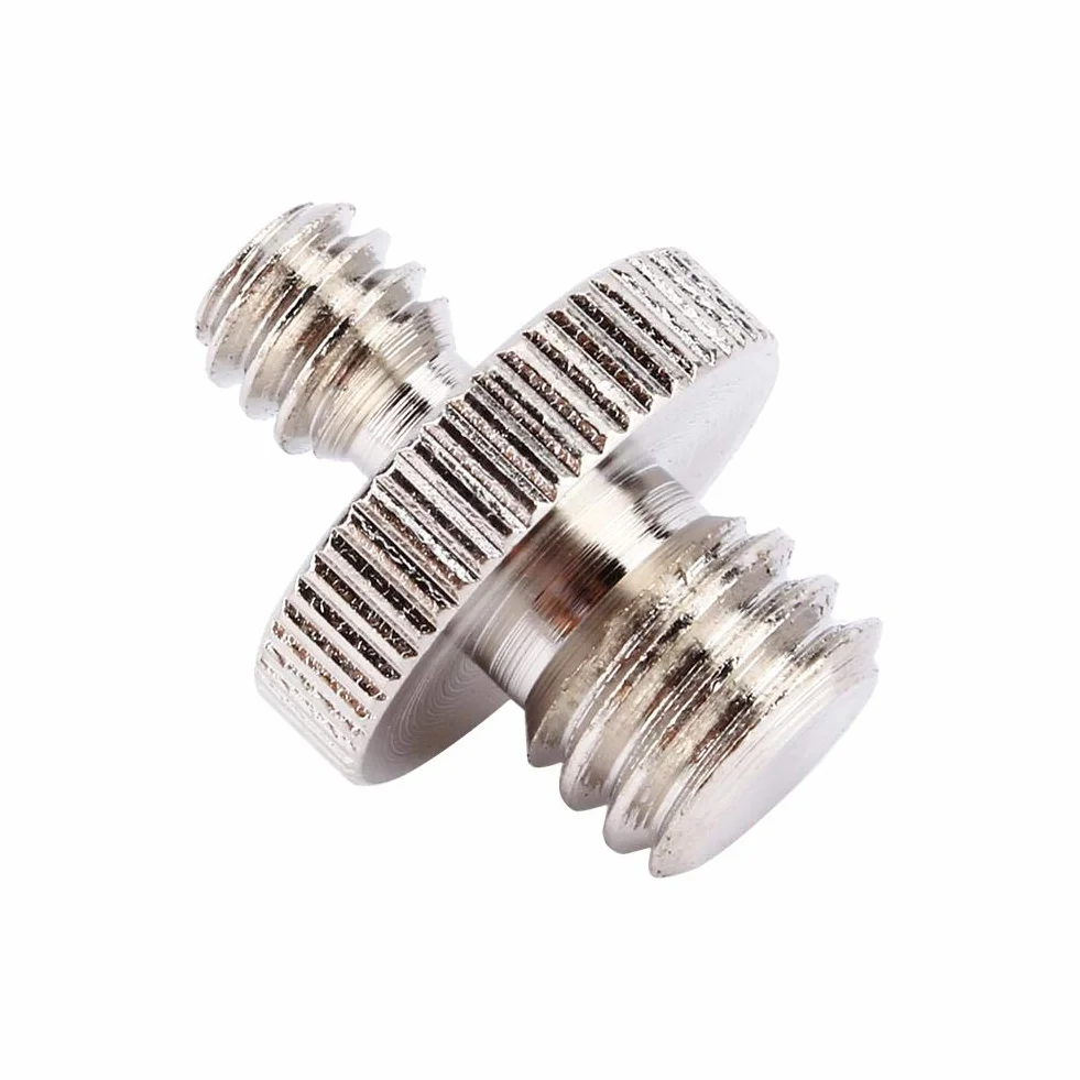 Yosoo 5 szt. 1/4" na 3/8" cala stal chromowana podwójny gwint zewnętrzny adapter do statywu aparatu/statywu jednonożnego i płytki szybkiej wymiany itd. gwint
