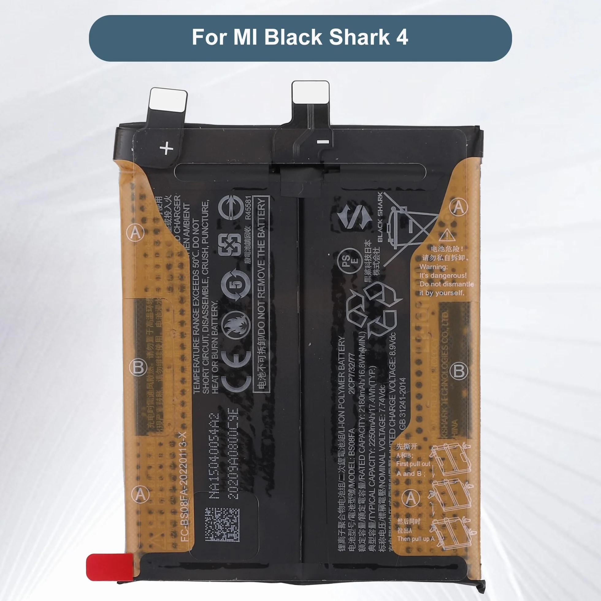 Bateria zamienna BS08FA kompatybilna z Xiaomi Black Shark 4 z narzędziami