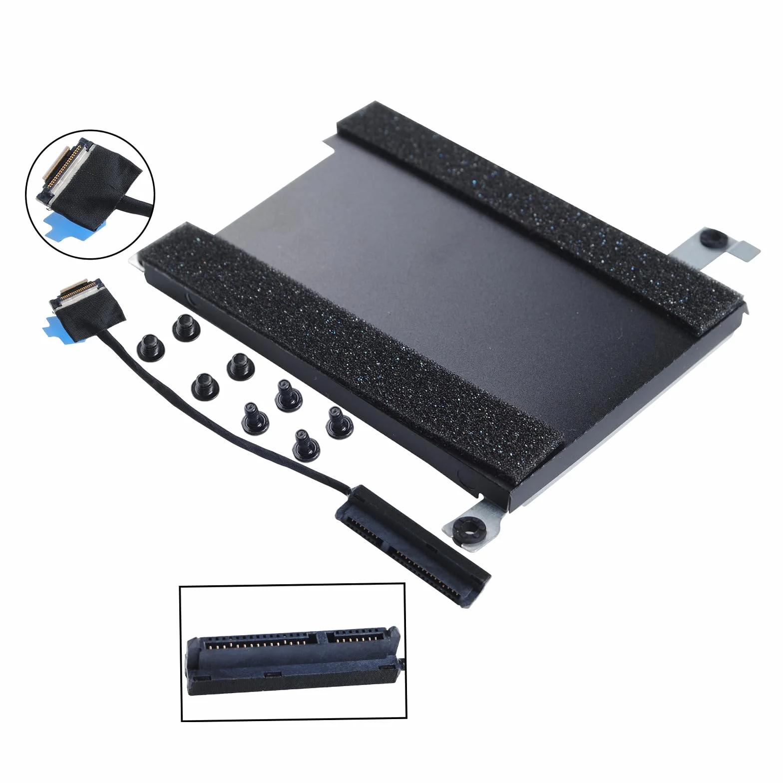 2,5-calowy dysk twardy SATA Caddy Kit do Dell Latitude 15 5510 5511 5505 5502 5501 5500, Precision 15 3540 3541 3542 3550 3551, z kablem, wspornikiem, śrubami