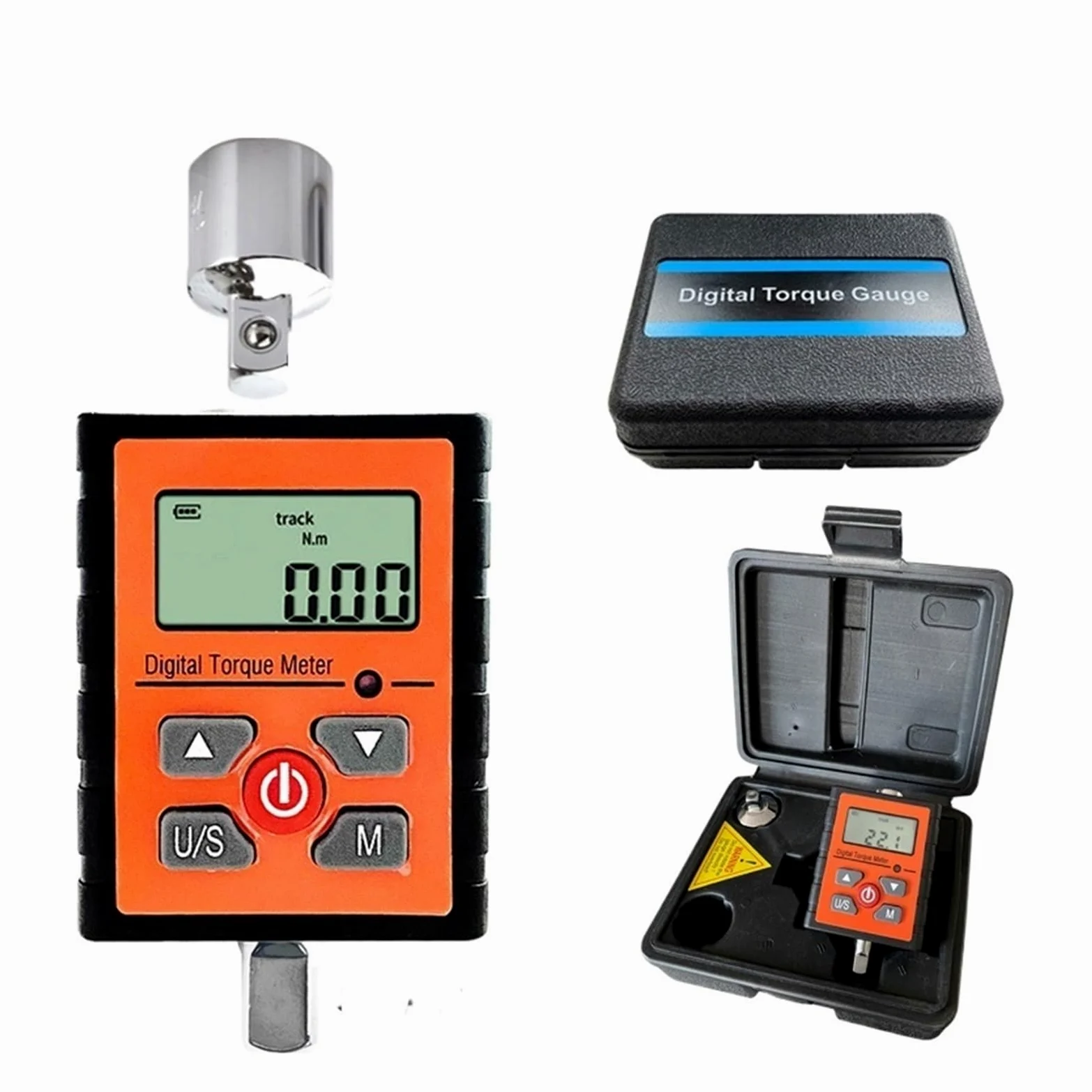 Cyfrowy klucz dynamometryczny, Adapter klucza dynamometrycznego elektroniczny cyfrowy wskaźnik momentu obrotowego 30Nm 135Nm 200Nm klucz nastawny do naprawy samochodu narzędzia(13.5-135Nm)