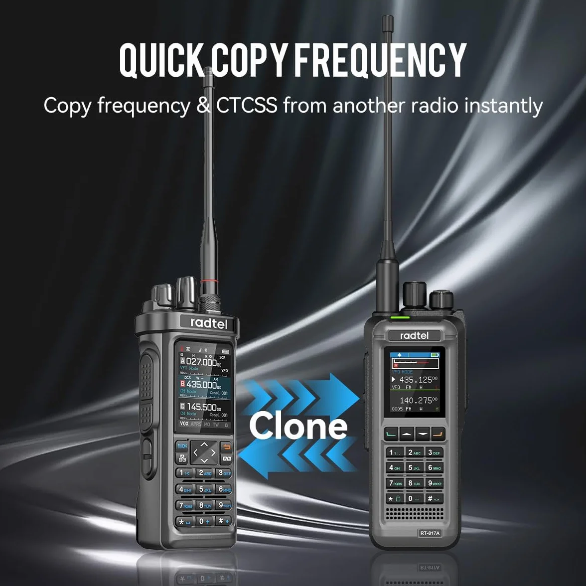Radtel RT-950 PRO Radiotelefon amatorski 27 MHz 10 W GPS/APRS Walkie Talkie